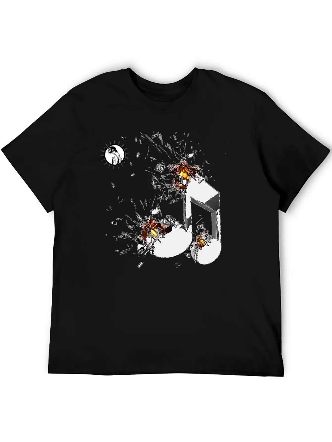 Havknot Studios Music Logo Unisex Short Sleeve Soft Cotton T-Shirt – Casual Everyday Wear