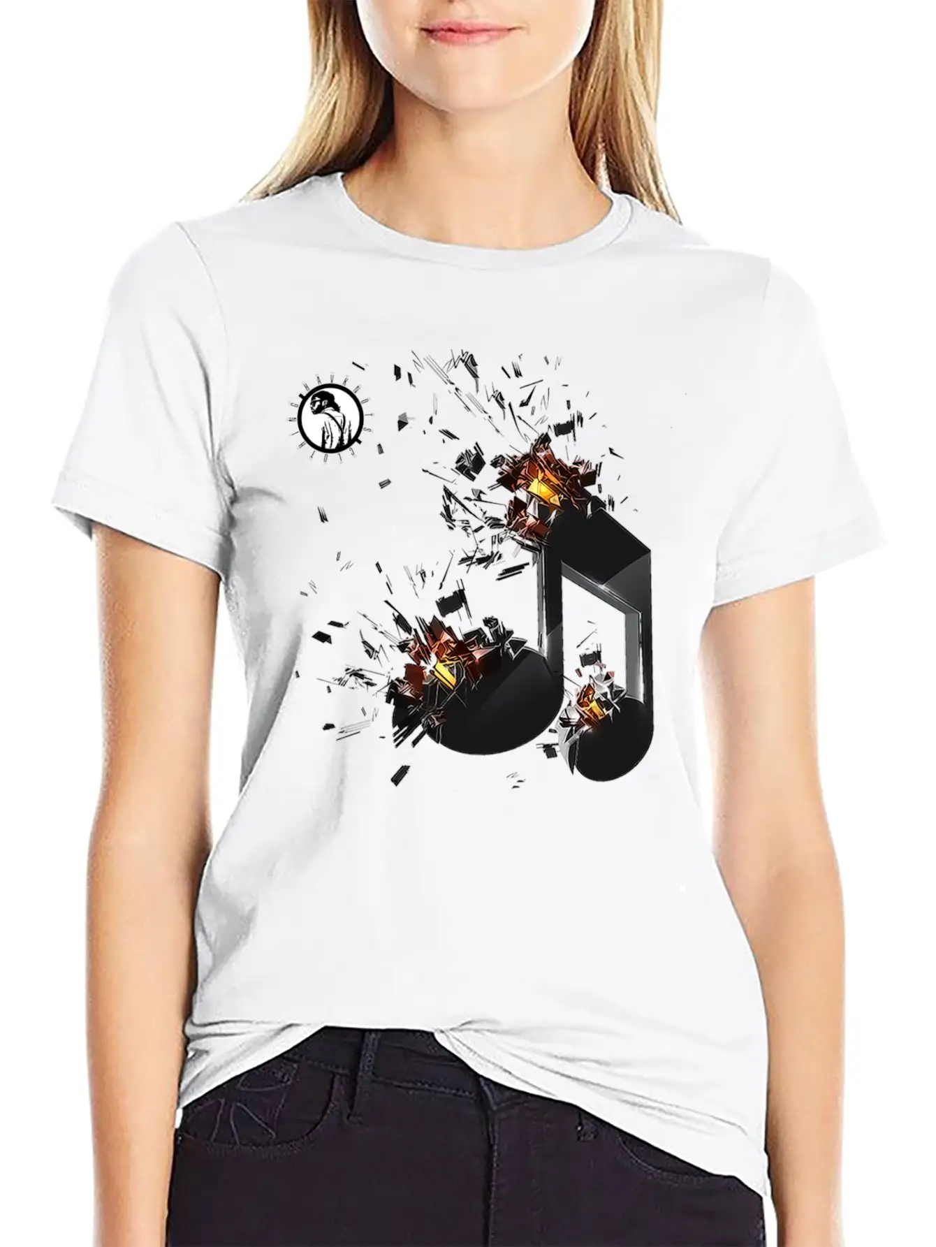 Havknot Studios Music Logo Unisex Short Sleeve Soft Cotton T-Shirt – Casual Everyday Wear