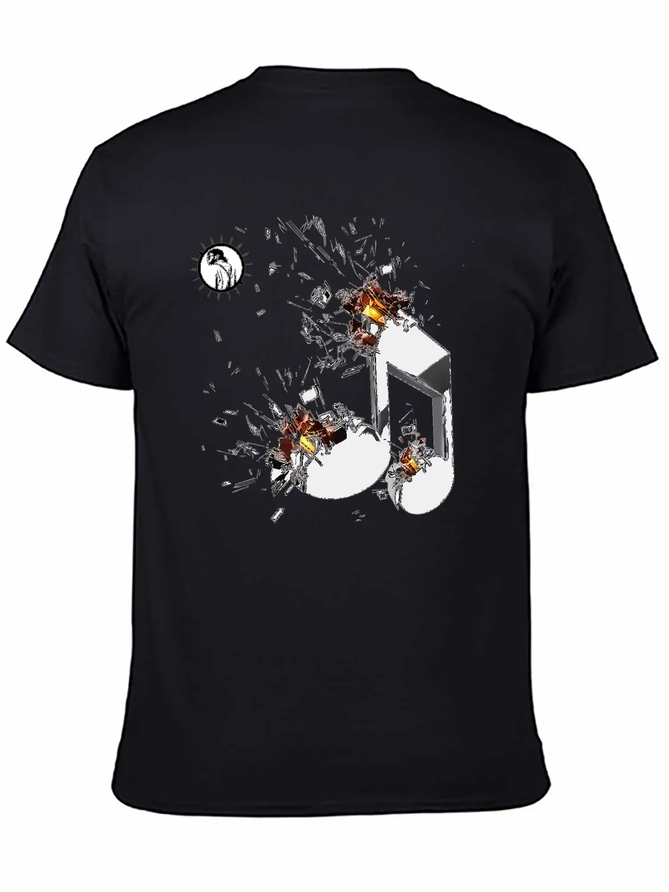 Havknot Studios Music Logo Unisex Short Sleeve Soft Cotton T-Shirt – Casual Everyday Wear