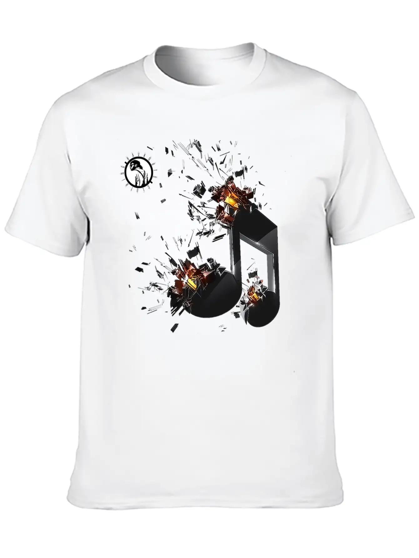 Havknot Studios Music Logo Unisex Short Sleeve Soft Cotton T-Shirt – Casual Everyday Wear