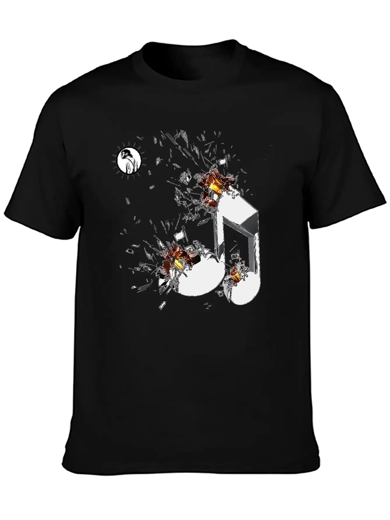 Havknot Studios Music Logo Unisex Short Sleeve Soft Cotton T-Shirt – Casual Everyday Wear