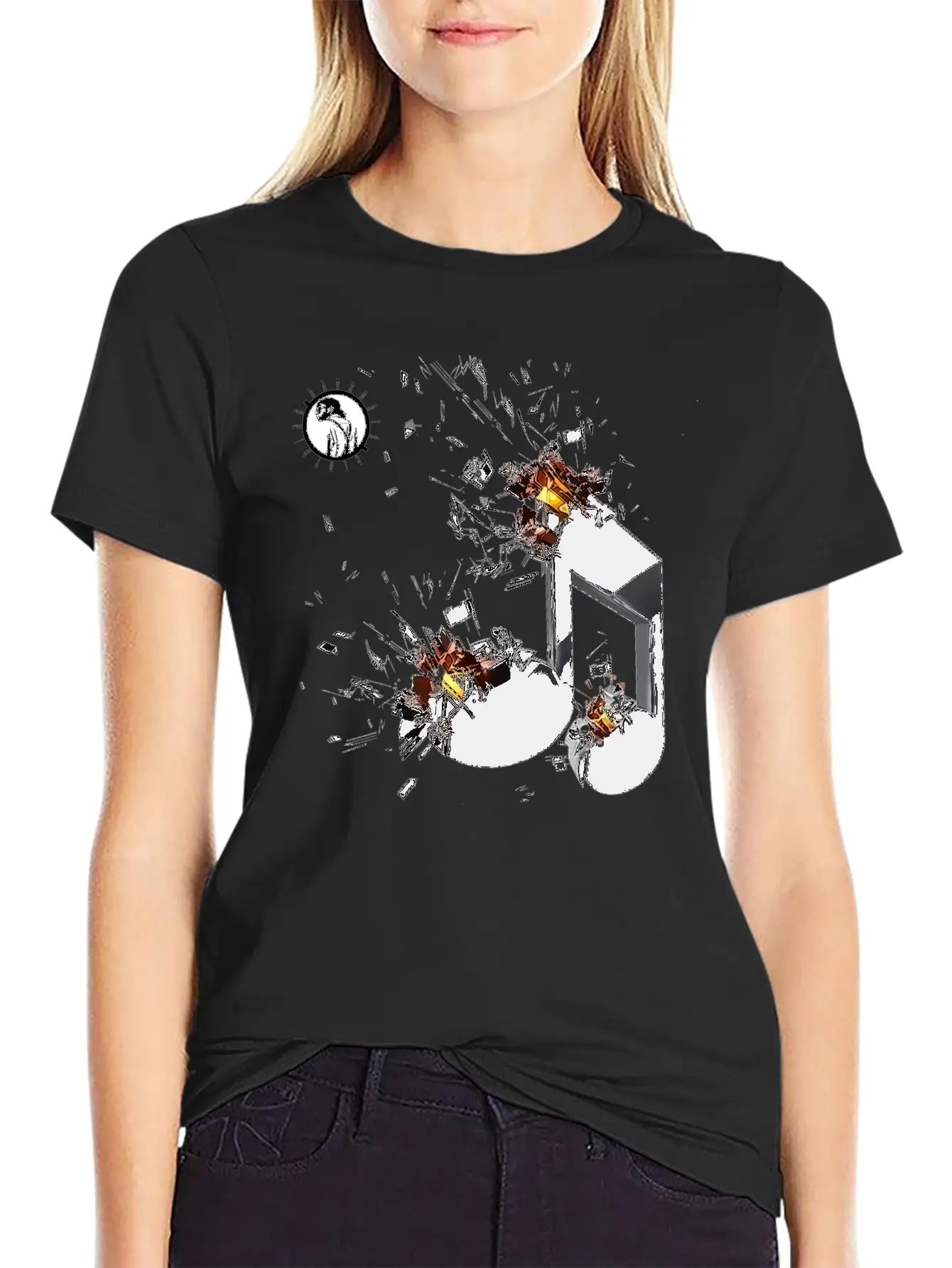 Havknot Studios Music Logo Unisex Short Sleeve Soft Cotton T-Shirt – Casual Everyday Wear