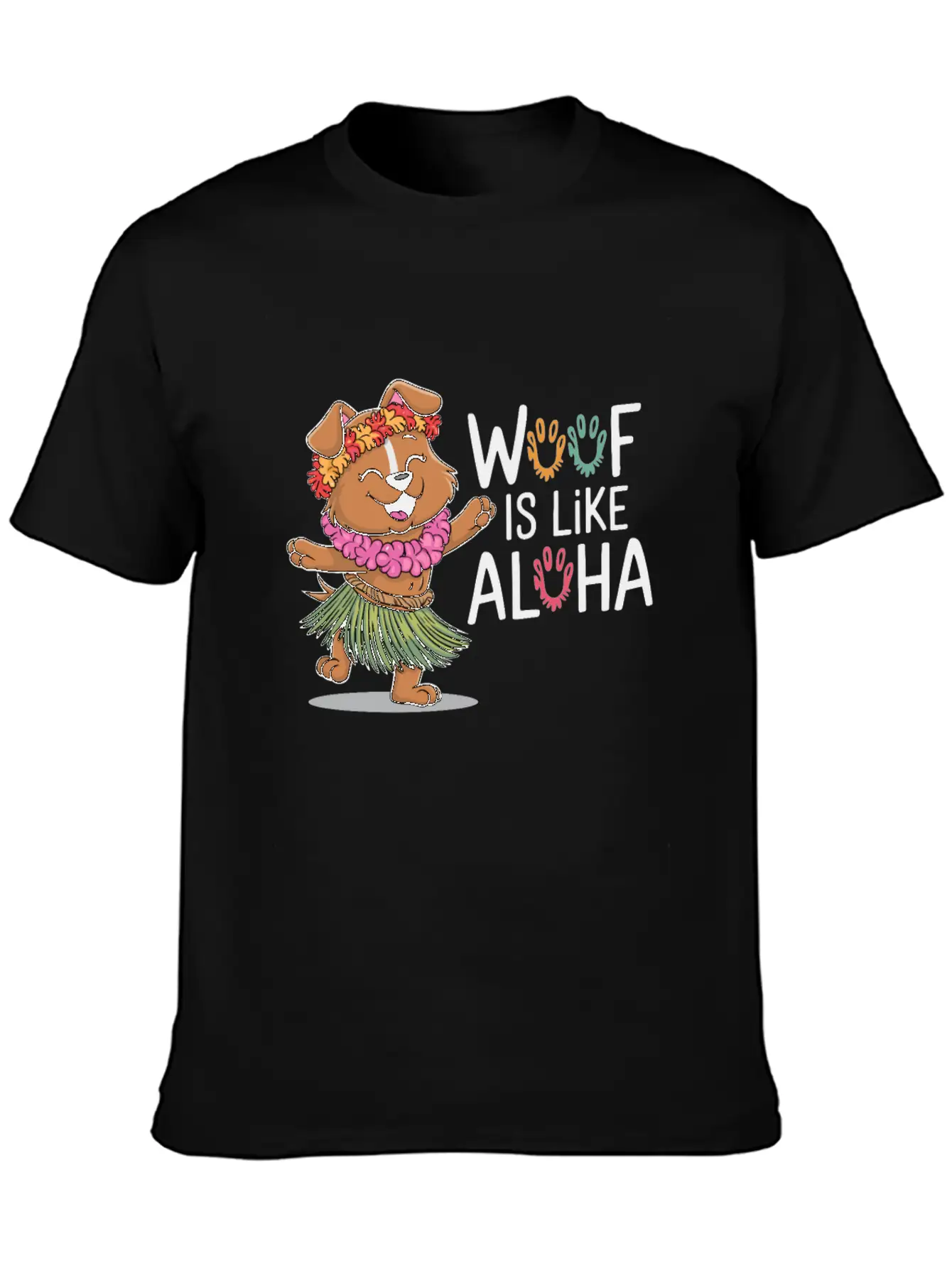 Hawaii Animal Haku Lei Grass Skirt Hula Dance Comfortable Minimalist Graphic Tee – Summer Style Essential