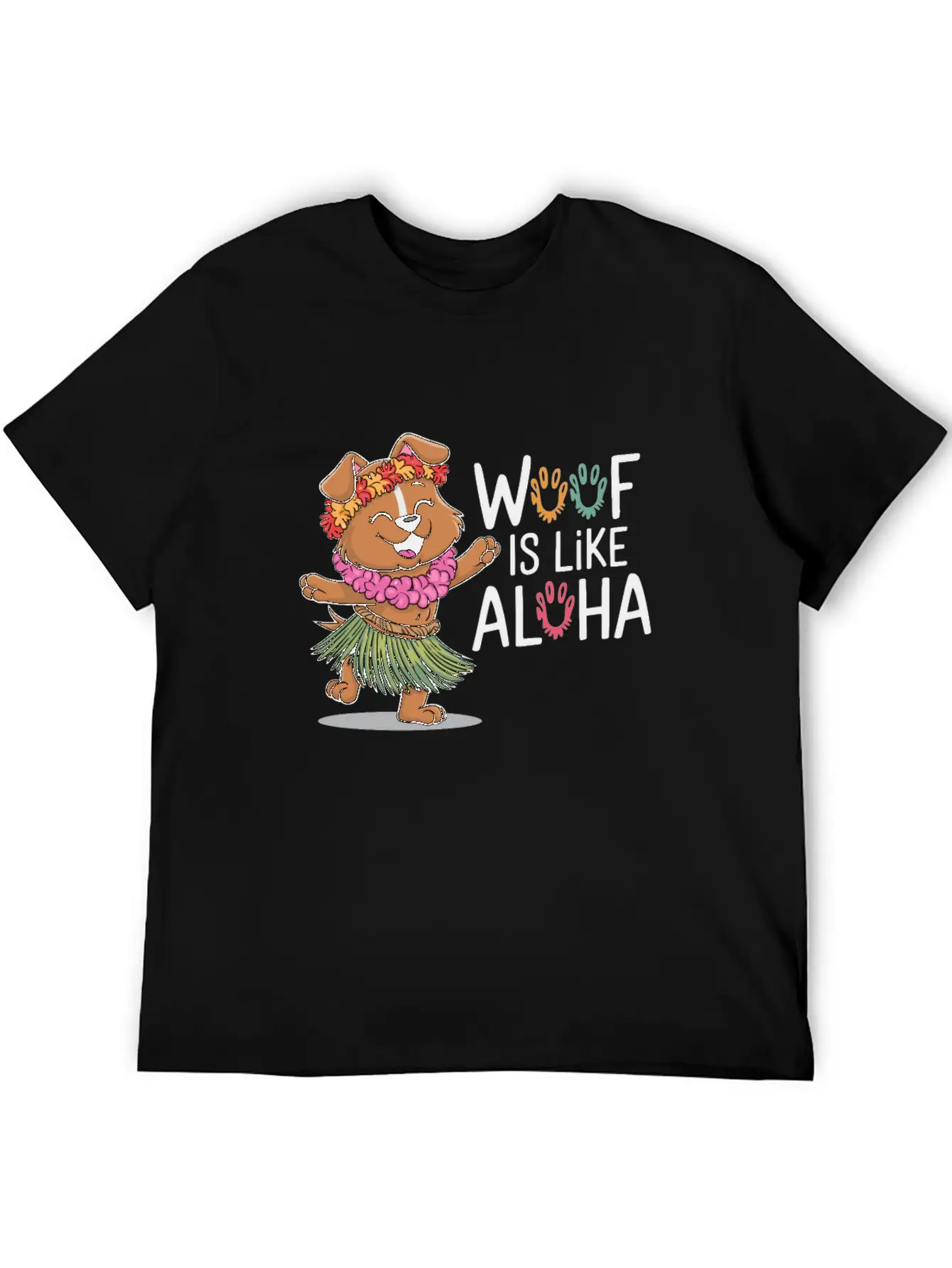 Hawaii Animal Haku Lei Grass Skirt Hula Dance Comfortable Minimalist Graphic Tee – Summer Style Essential