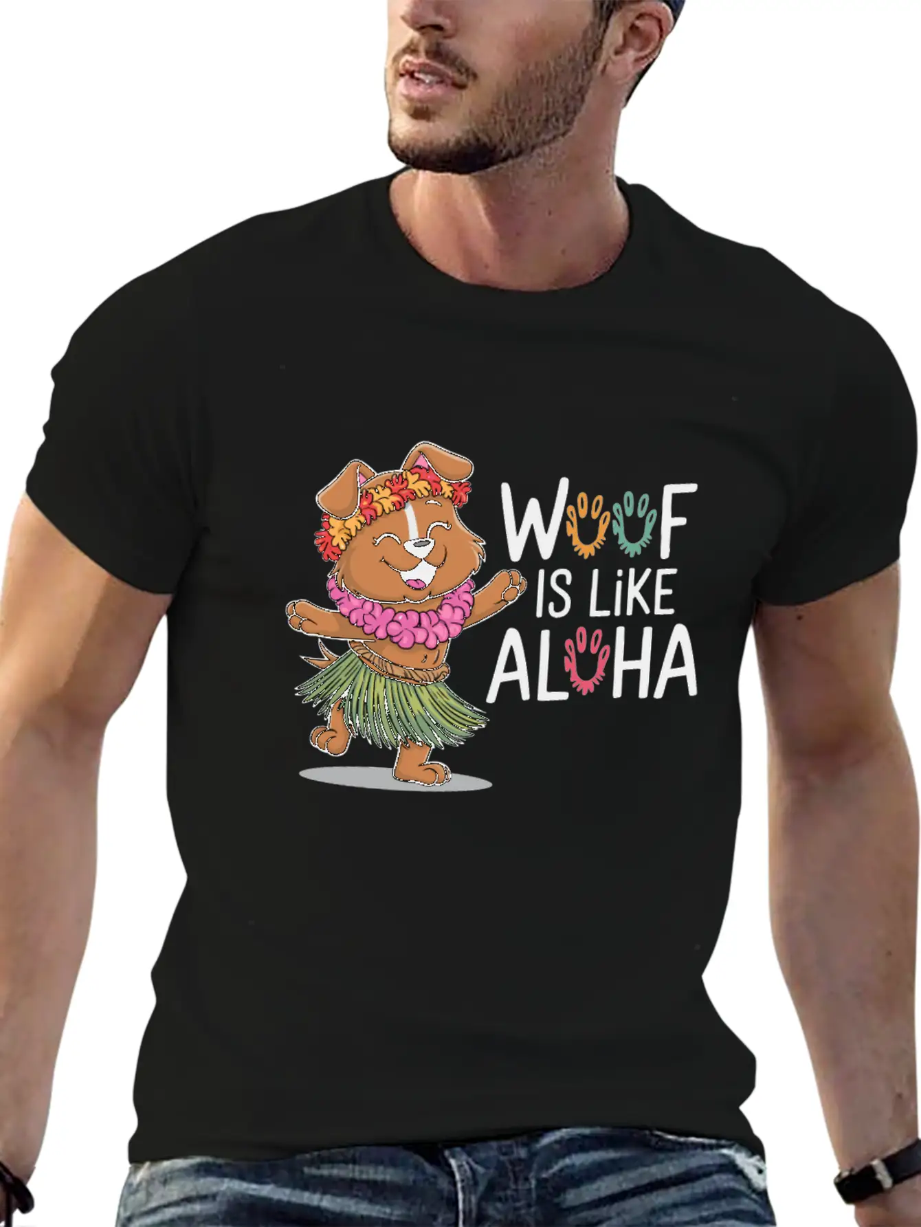Hawaii Animal Haku Lei Grass Skirt Hula Dance Comfortable Minimalist Graphic Tee – Summer Style Essential