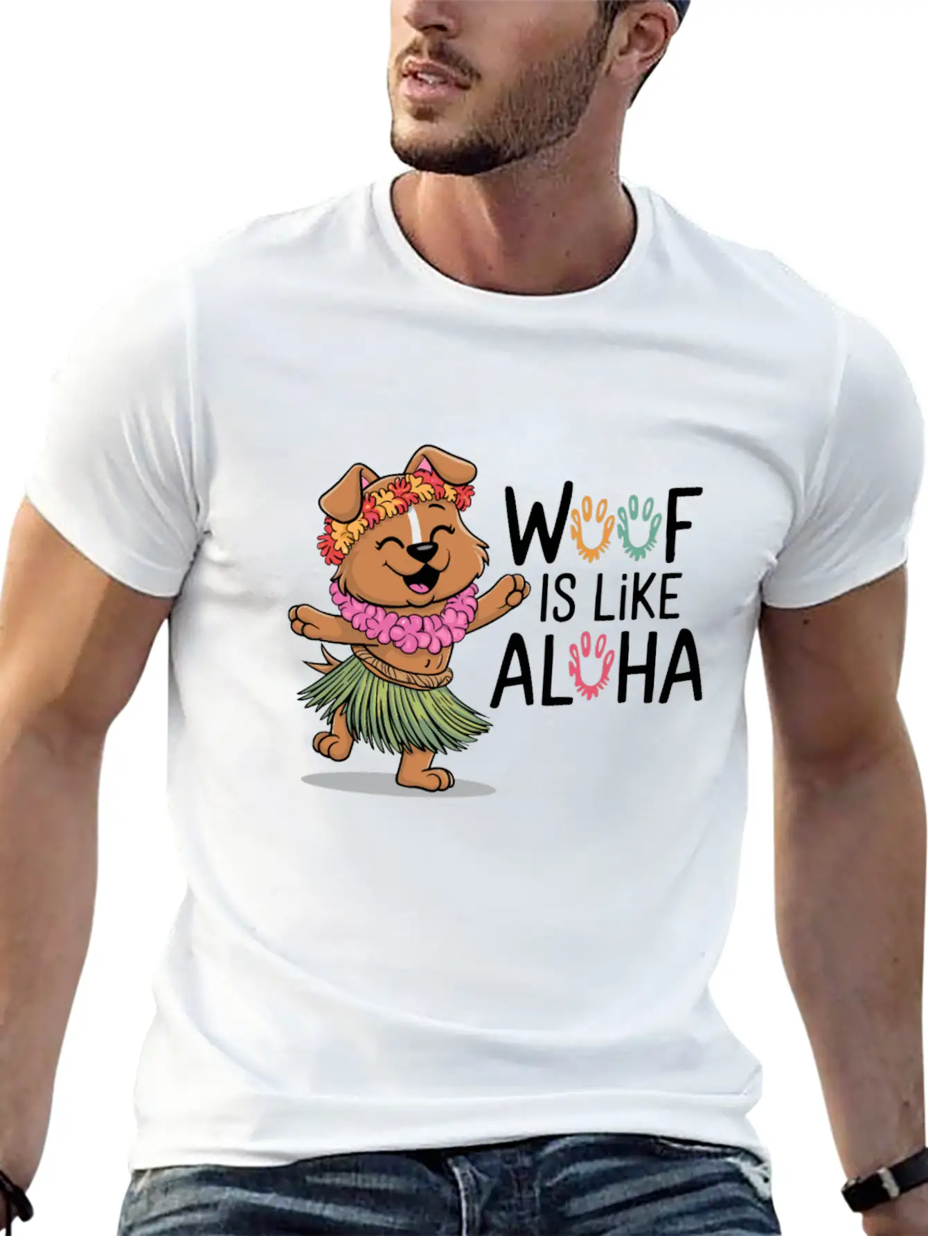 Hawaii Animal Haku Lei Grass Skirt Hula Dance Comfortable Minimalist Graphic Tee – Summer Style Essential