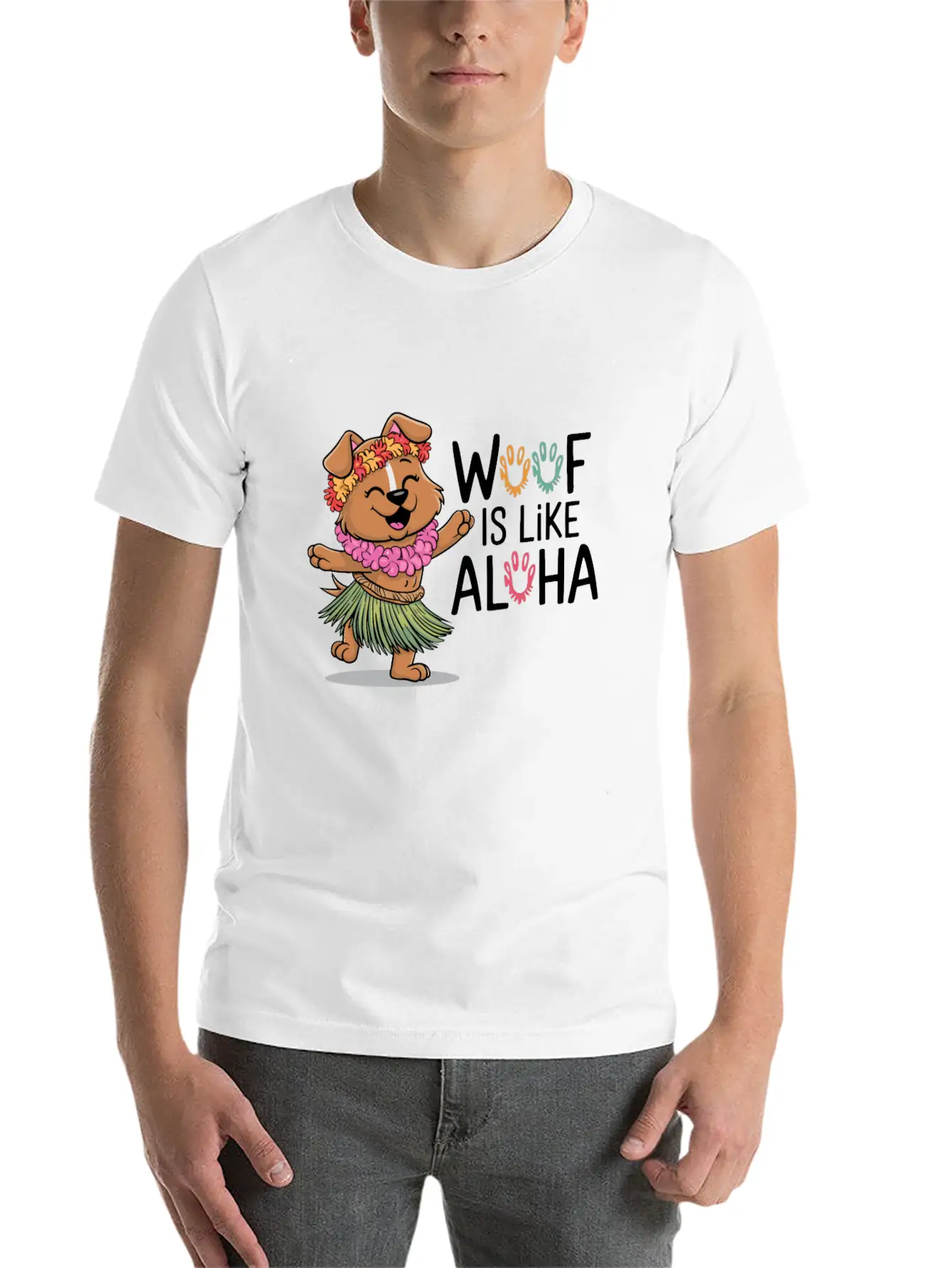 Hawaii Animal Haku Lei Grass Skirt Hula Dance Comfortable Minimalist Graphic Tee – Summer Style Essential