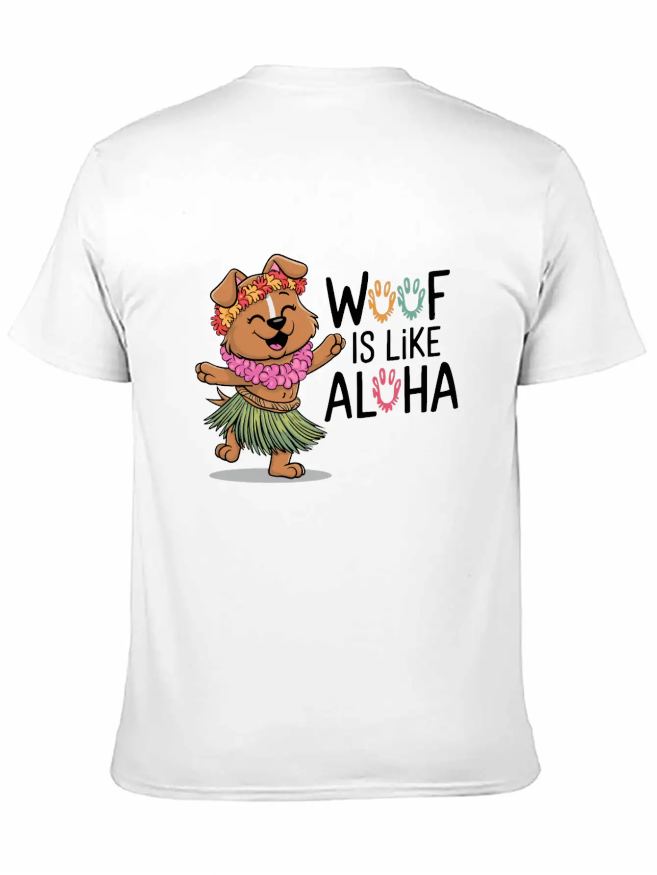Hawaii Animal Haku Lei Grass Skirt Hula Dance Comfortable Minimalist Graphic Tee – Summer Style Essential