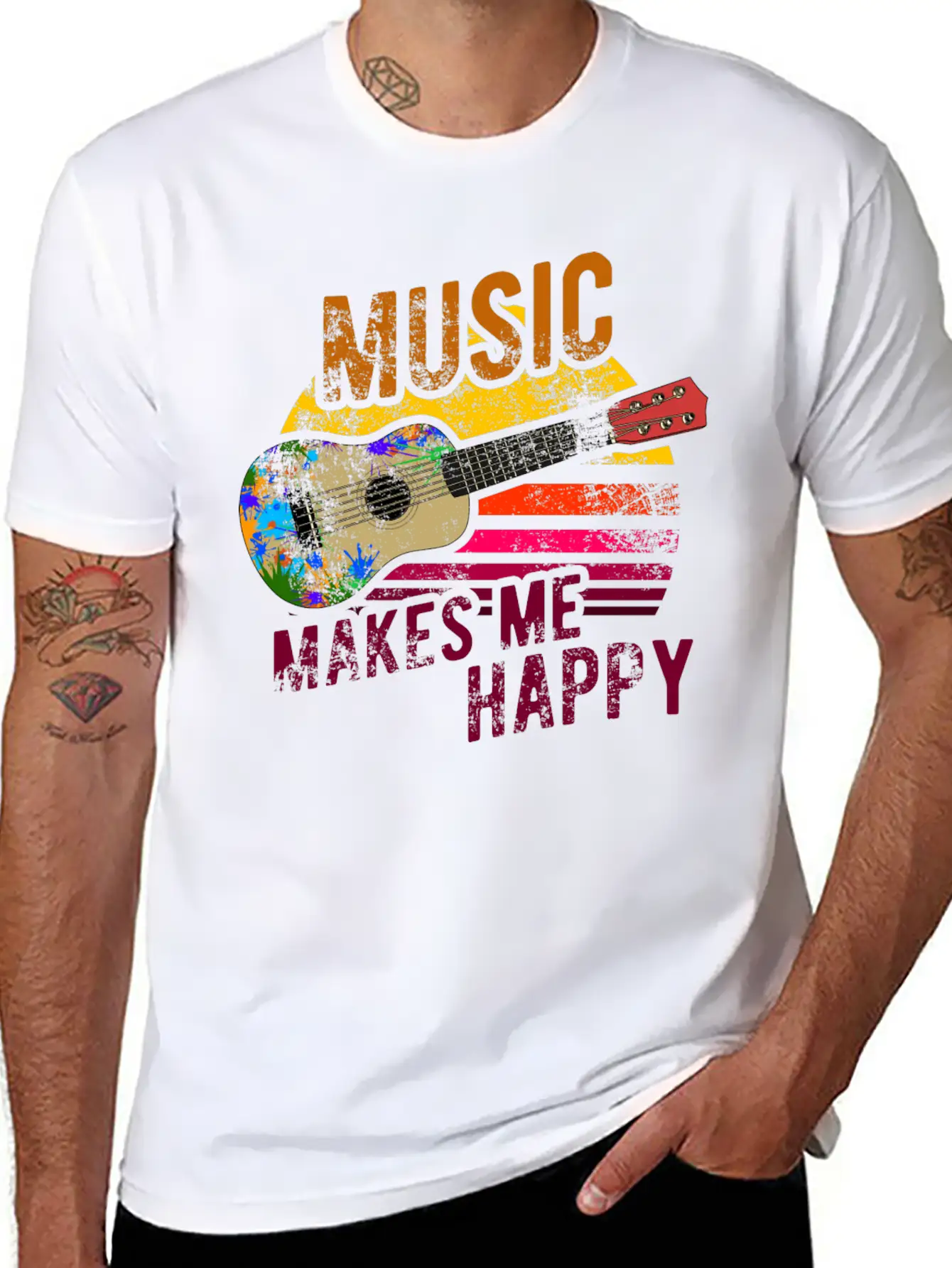 Hawaii Guitar Stylish Everyday T-Shirt – Unisex Basic Cotton Tee