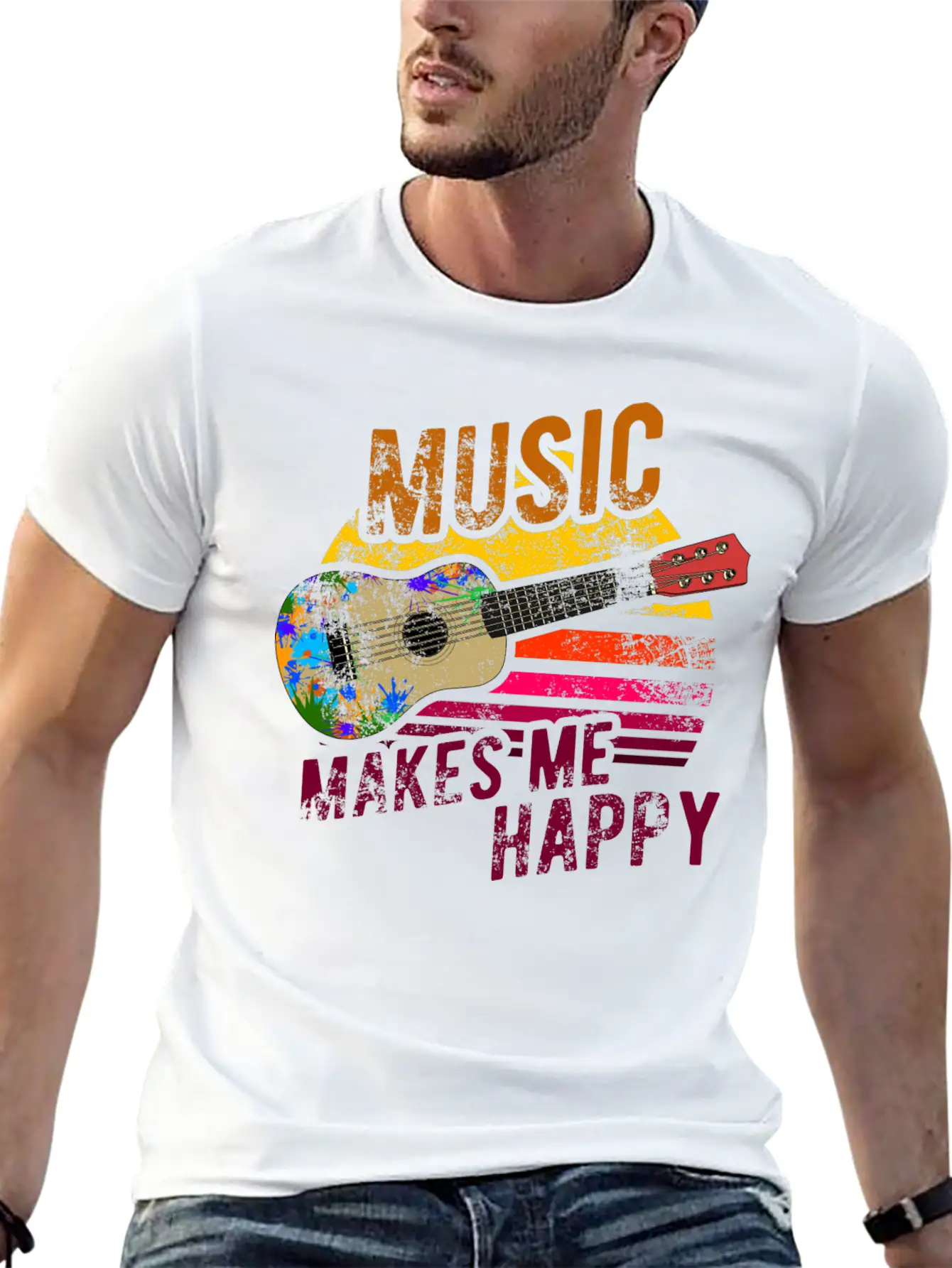 Hawaii Guitar Stylish Everyday T-Shirt – Unisex Basic Cotton Tee