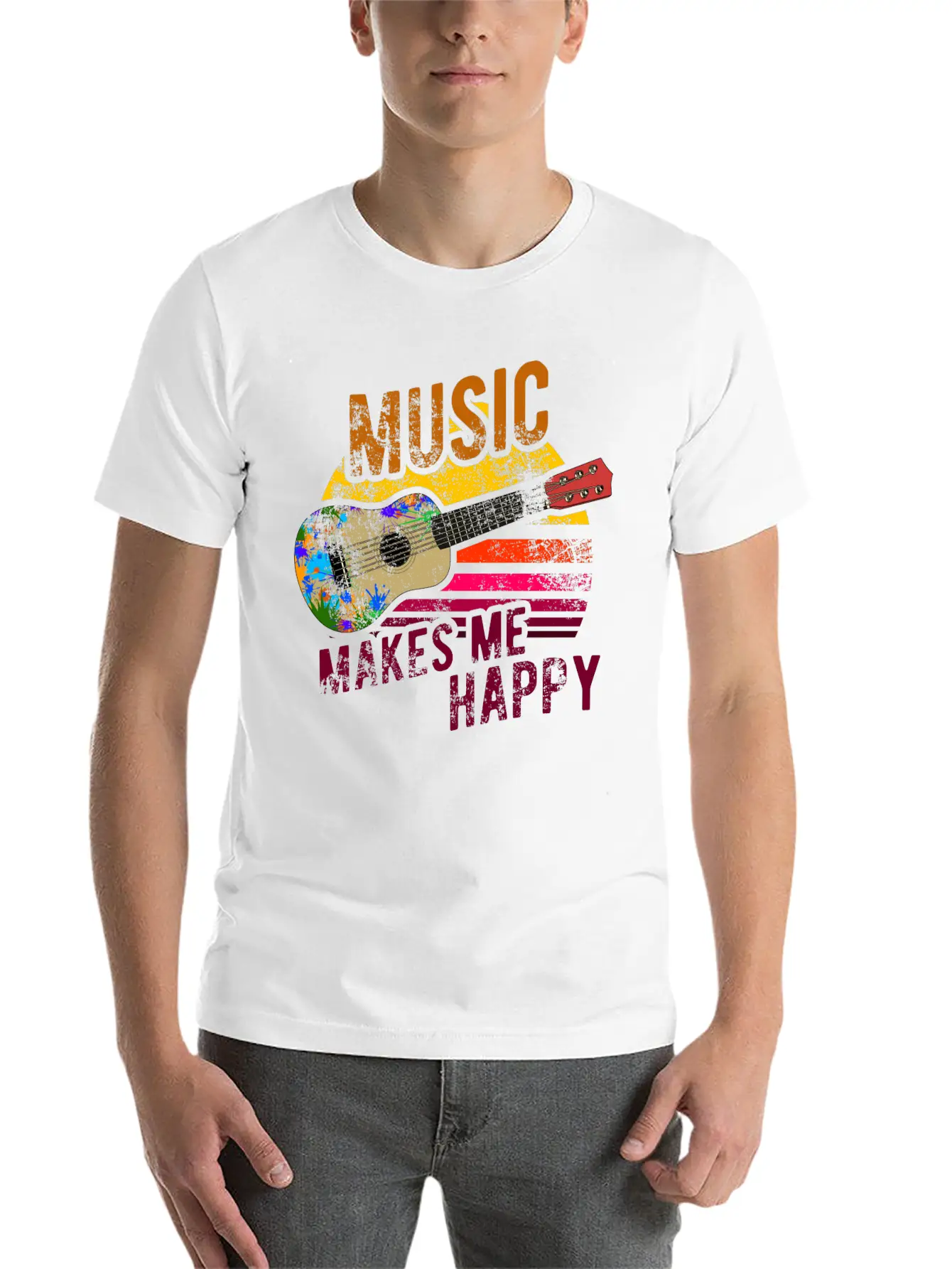 Hawaii Guitar Stylish Everyday T-Shirt – Unisex Basic Cotton Tee