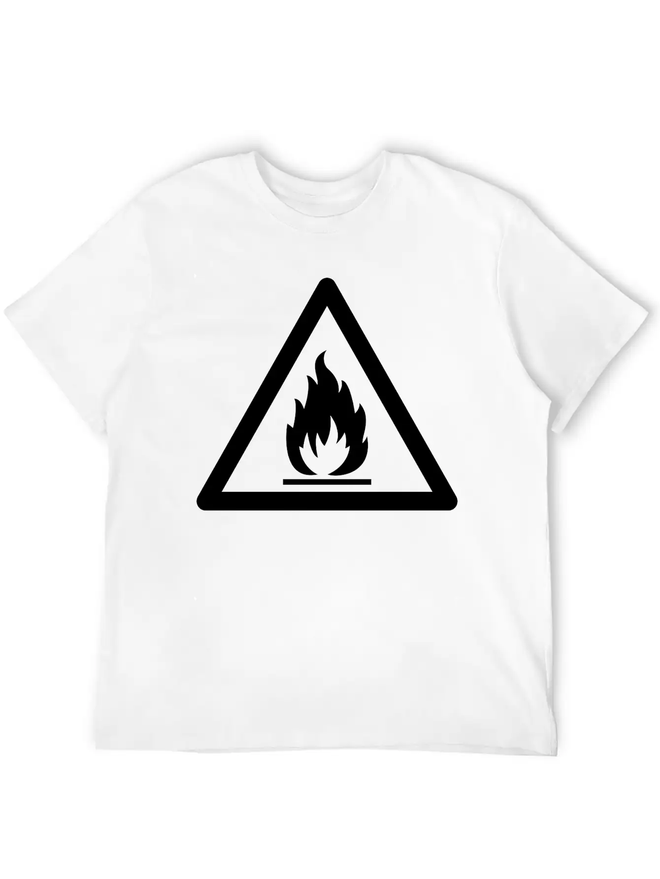 Hazard Symbol - Flammable Substance Stylish Everyday T-Shirt – Unisex Basic Cotton Tee