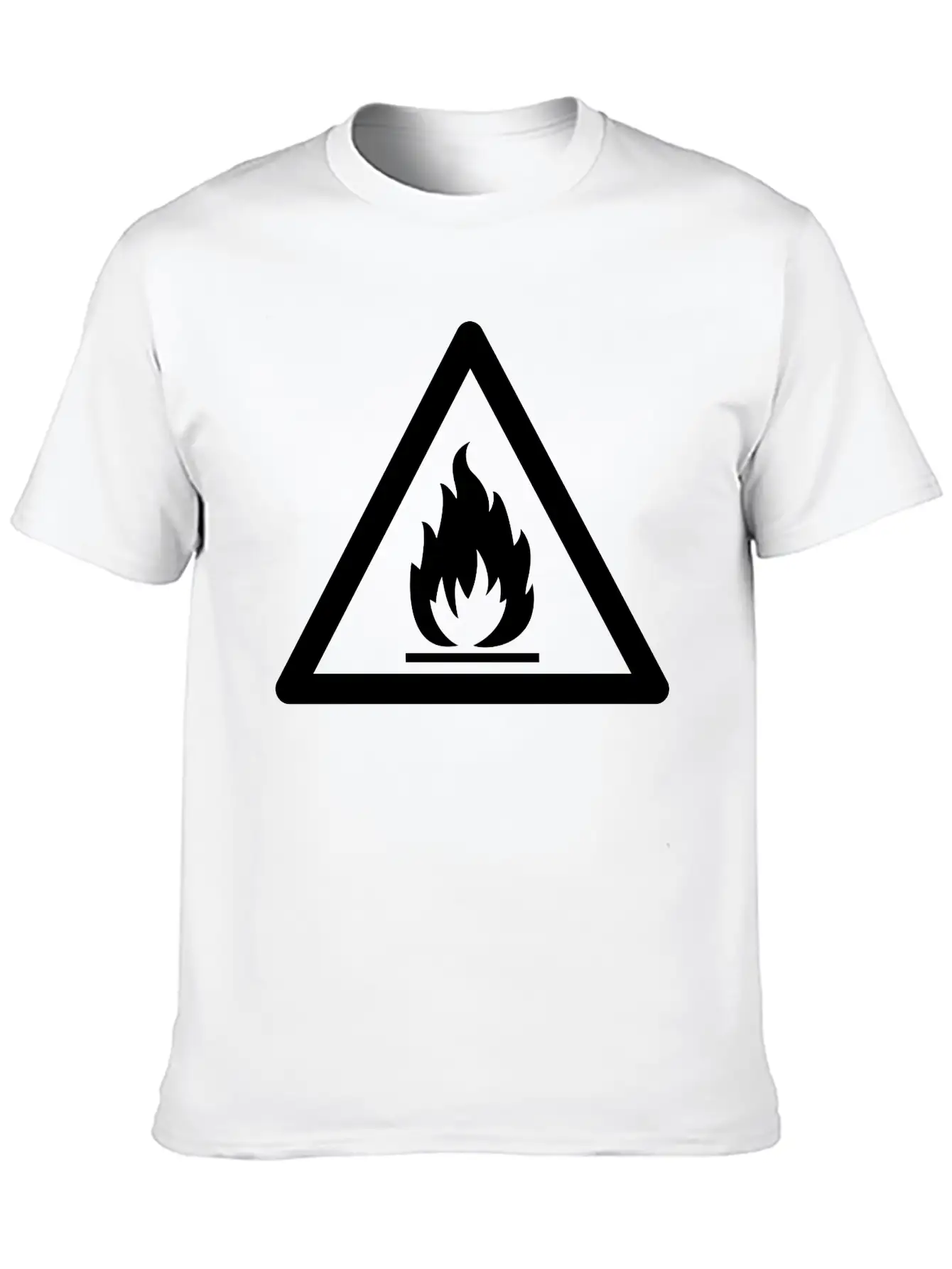 Hazard Symbol - Flammable Substance Stylish Everyday T-Shirt – Unisex Basic Cotton Tee