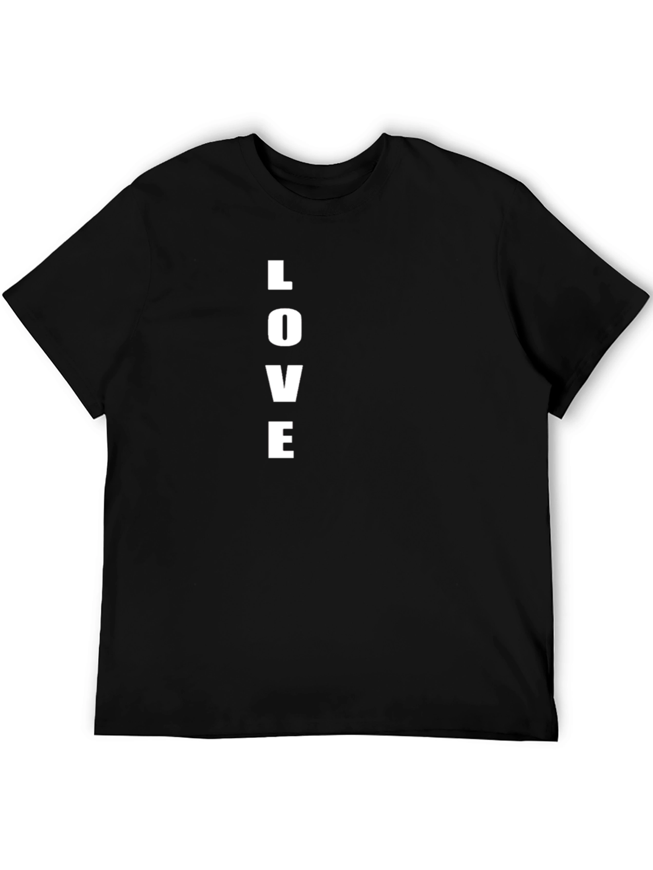 LOVE Print Black T-Shirt - Stylish Casual Tee