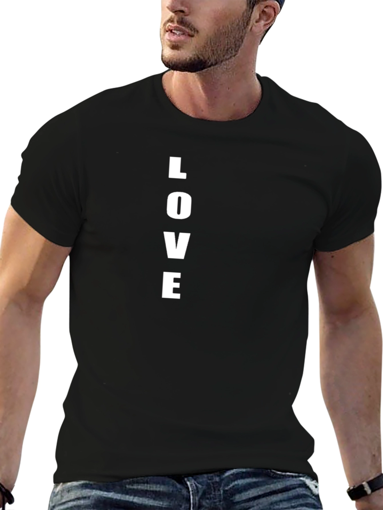 LOVE Print Black T-Shirt - Stylish Casual Tee
