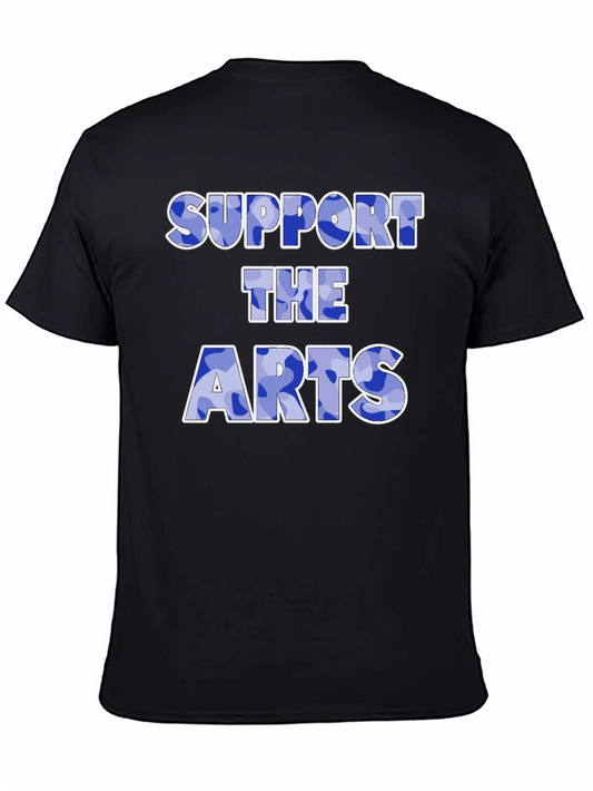 Support The Arts T-Shirt Black Cotton Blend Graphic Tee