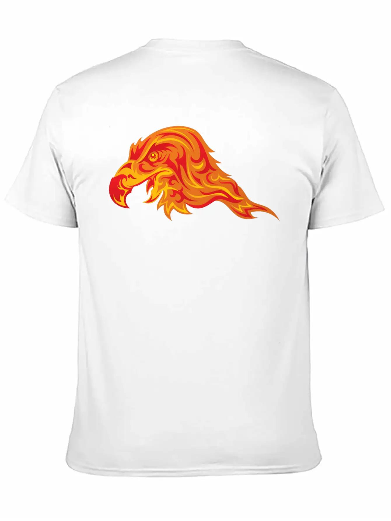 Head Eagle Predatory Bird Fire Wildlife Unisex Short Sleeve Soft Cotton T-Shirt – Casual Everyday Wear