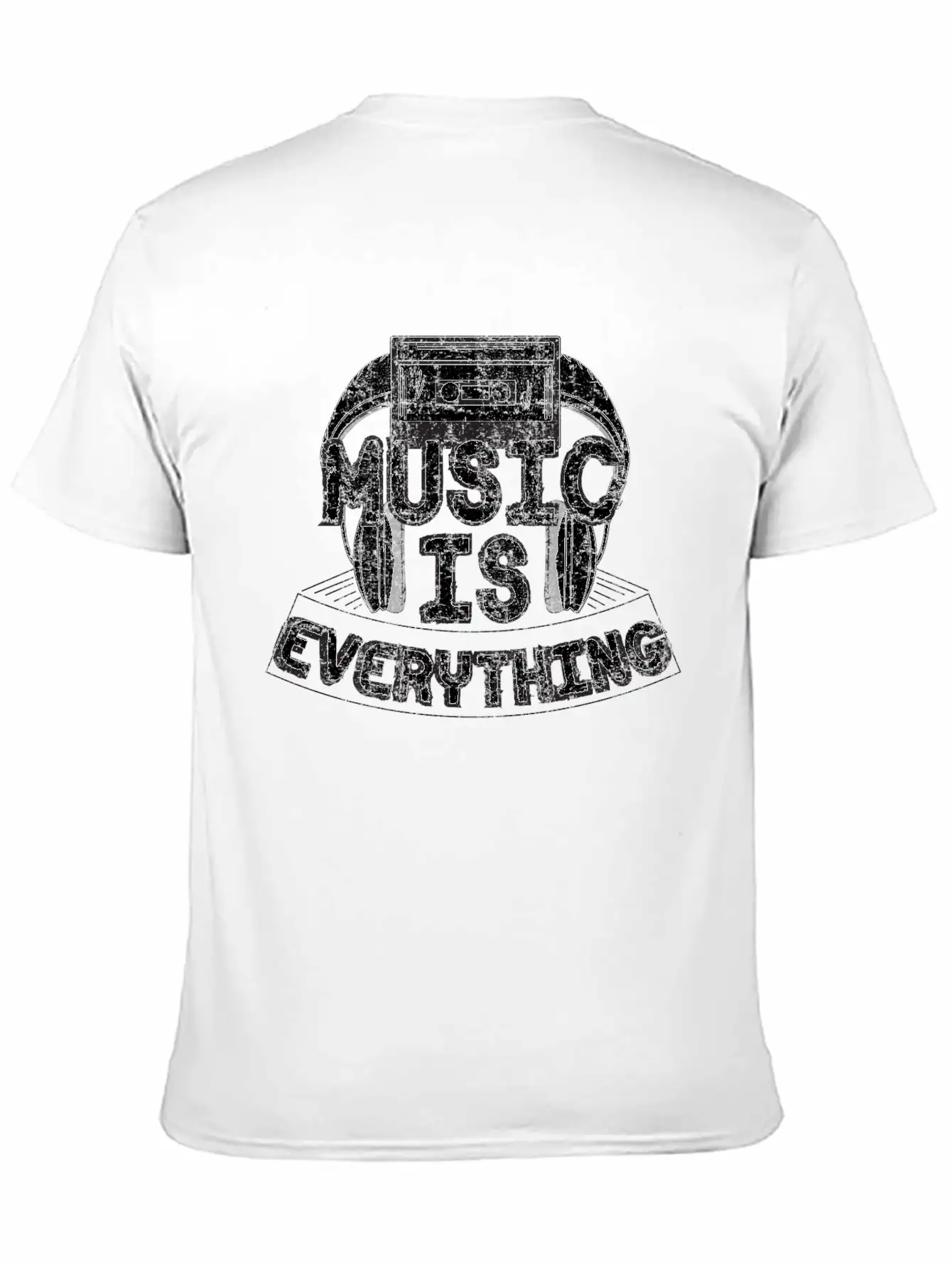Headphone And Cassette Gift Idea Unisex Short Sleeve Soft Cotton T-Shirt – Casual Everyday Wear