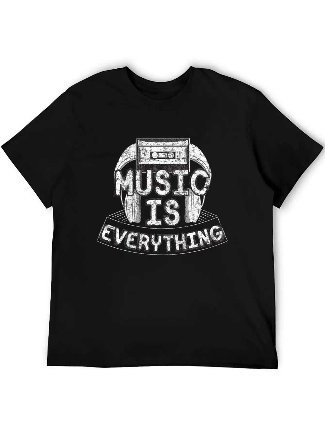 Headphone And Cassette Gift Idea Unisex Short Sleeve Soft Cotton T-Shirt – Casual Everyday Wear