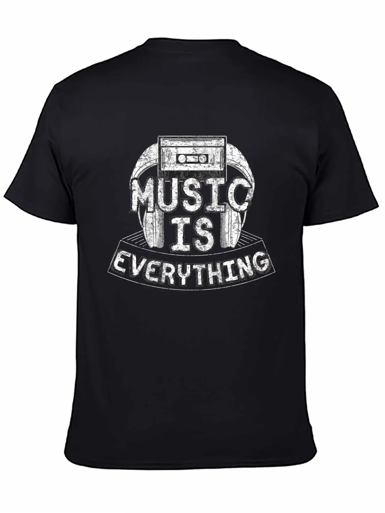 Headphone And Cassette Gift Idea Unisex Short Sleeve Soft Cotton T-Shirt – Casual Everyday Wear