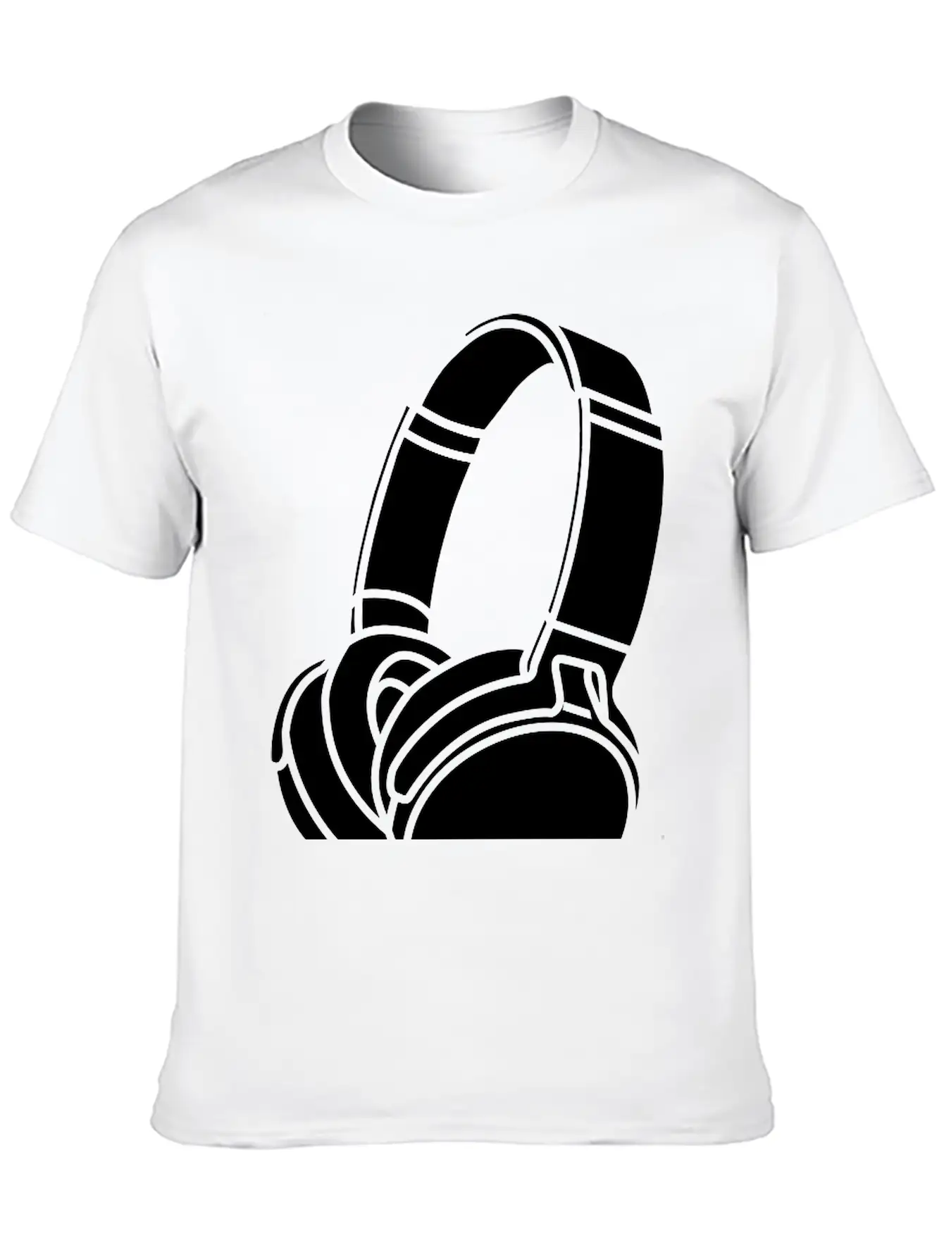 Headphones Unisex Short Sleeve Soft Cotton T-Shirt – Casual Everyday Wear
