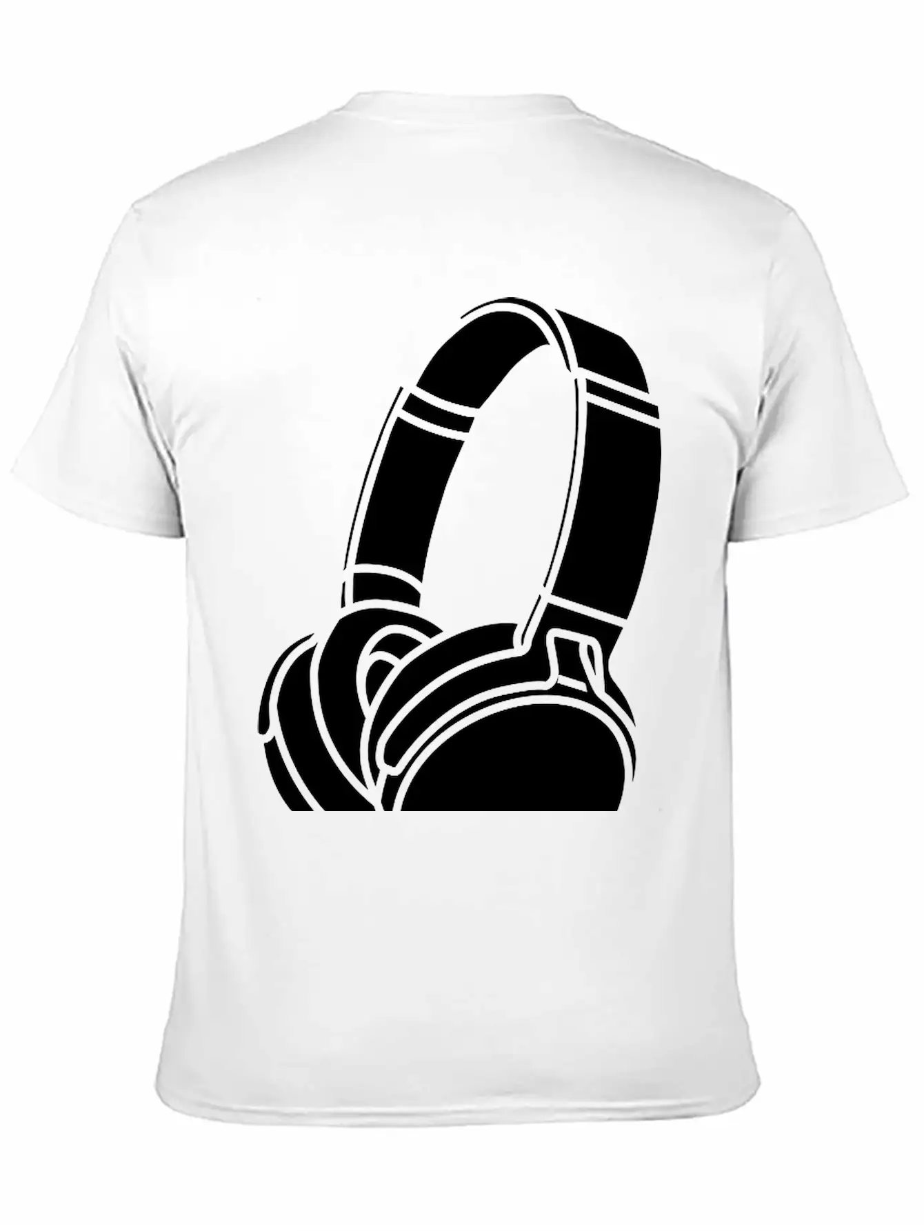 Headphones Unisex Short Sleeve Soft Cotton T-Shirt – Casual Everyday Wear