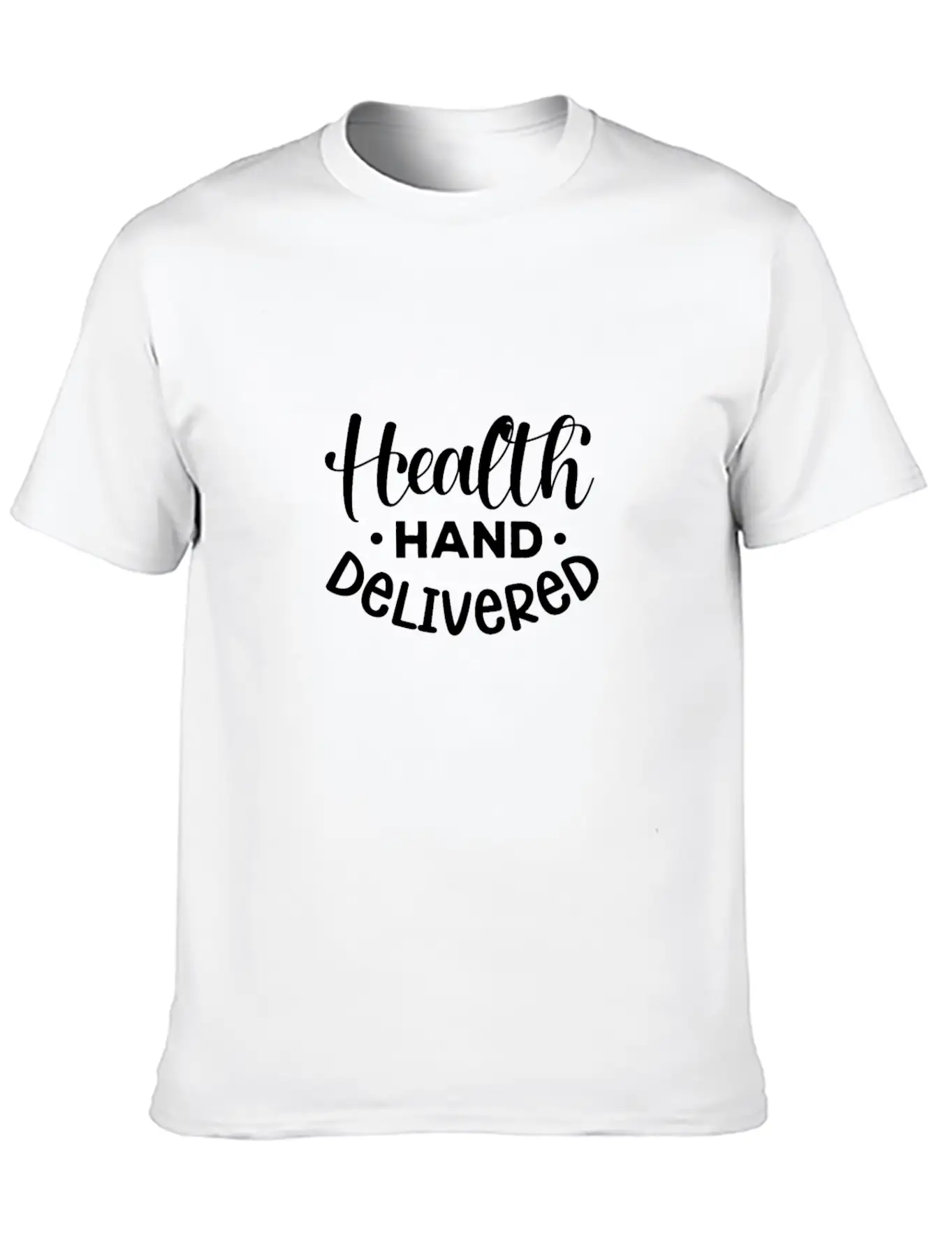 Health Hand Delivered Unisex Short Sleeve Soft Cotton T-Shirt – Casual Everyday Wear