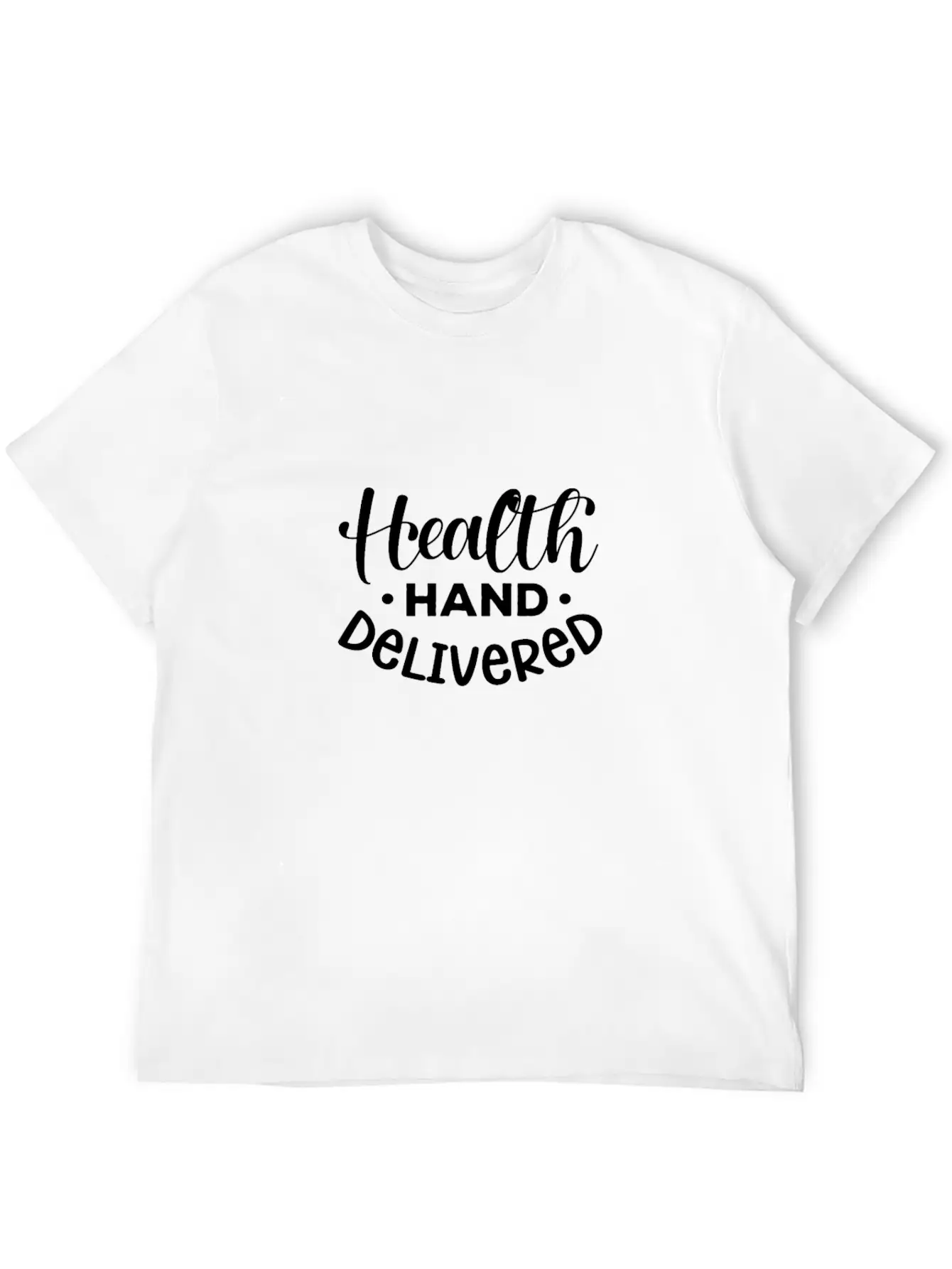 Health Hand Delivered Unisex Short Sleeve Soft Cotton T-Shirt – Casual Everyday Wear