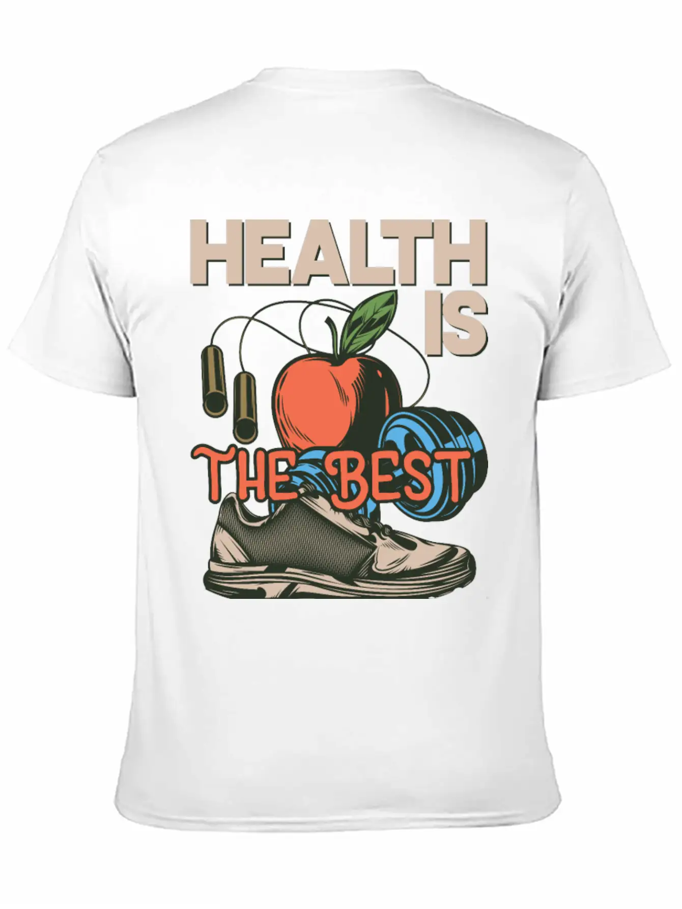 Health Is The Best Wealth Health Is The Best Wealt Essential Unisex Summer Tee – Soft Cotton Casual Fit