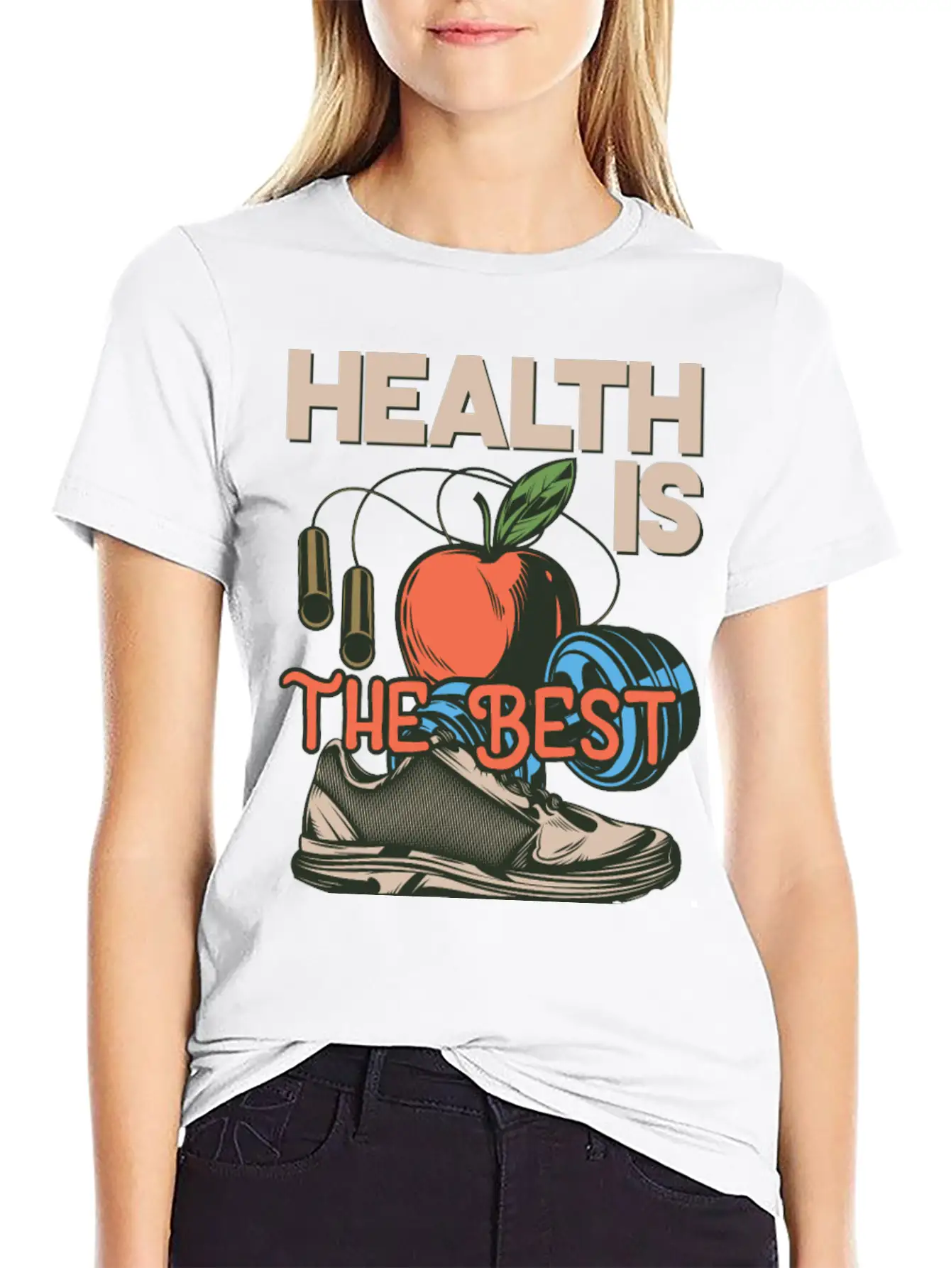 Health Is The Best Wealth Health Is The Best Wealt Essential Unisex Summer Tee – Soft Cotton Casual Fit