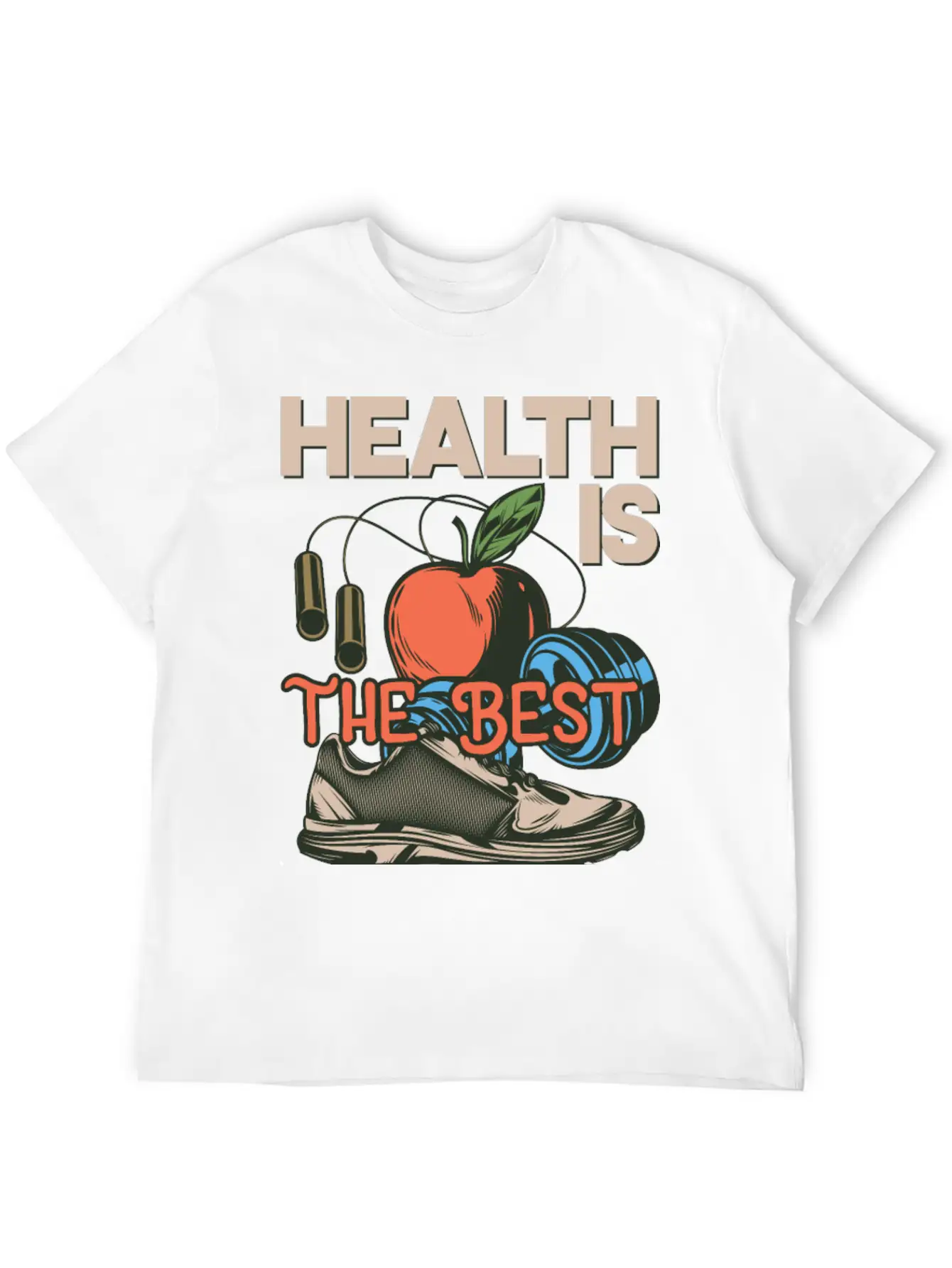 Health Is The Best Wealth Health Is The Best Wealt Essential Unisex Summer Tee – Soft Cotton Casual Fit