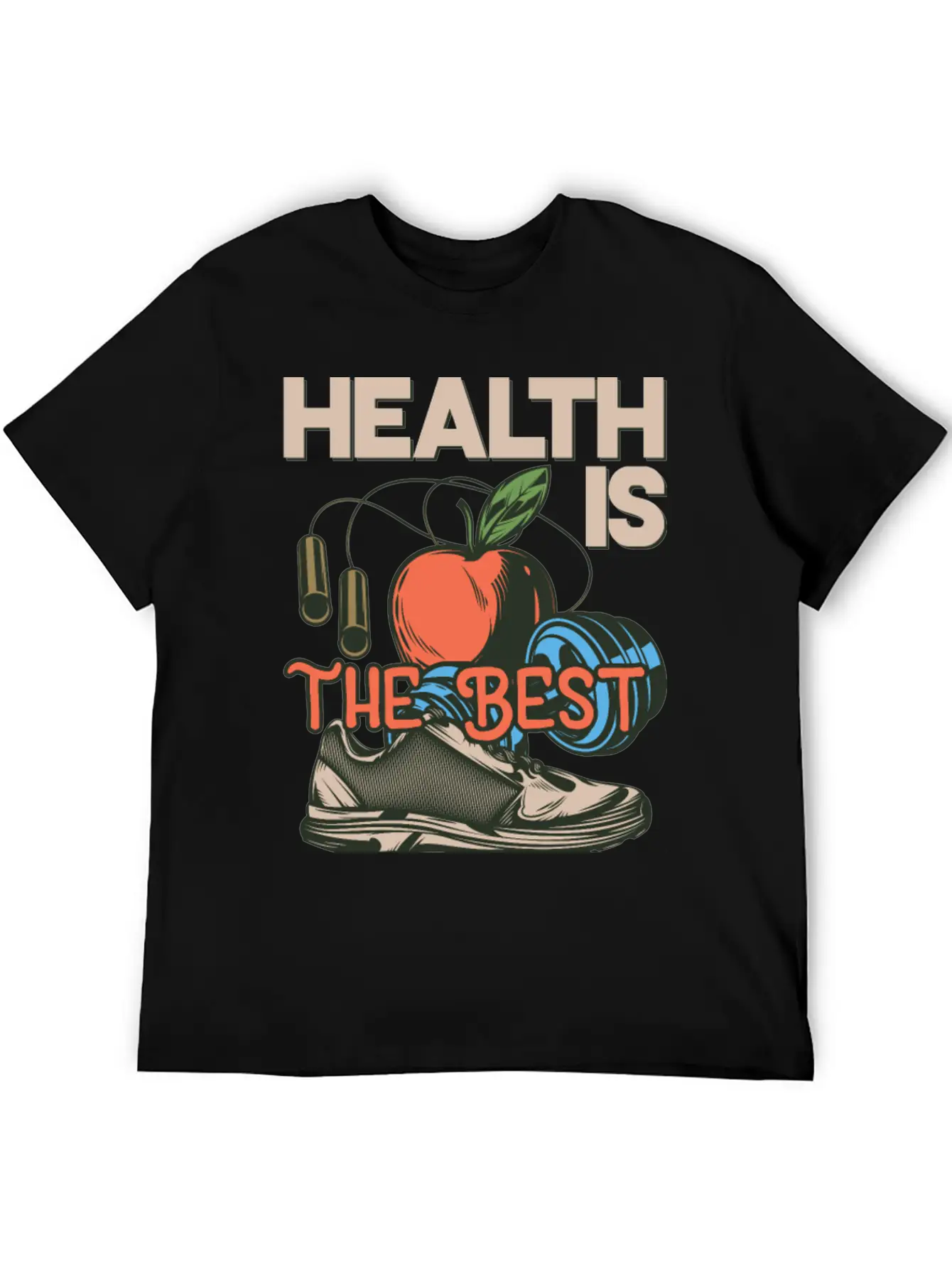 Health Is The Best Wealth Health Is The Best Wealt Essential Unisex Summer Tee – Soft Cotton Casual Fit