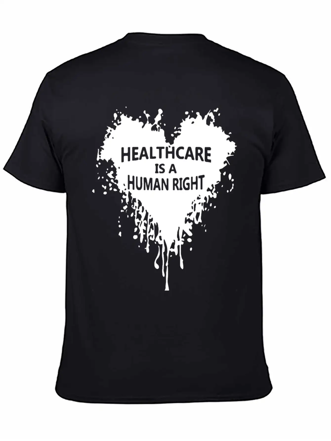 Healthcare Is A Human Right Heart Blooding Unisex Short Sleeve Soft Cotton T-Shirt – Casual Everyday Wear