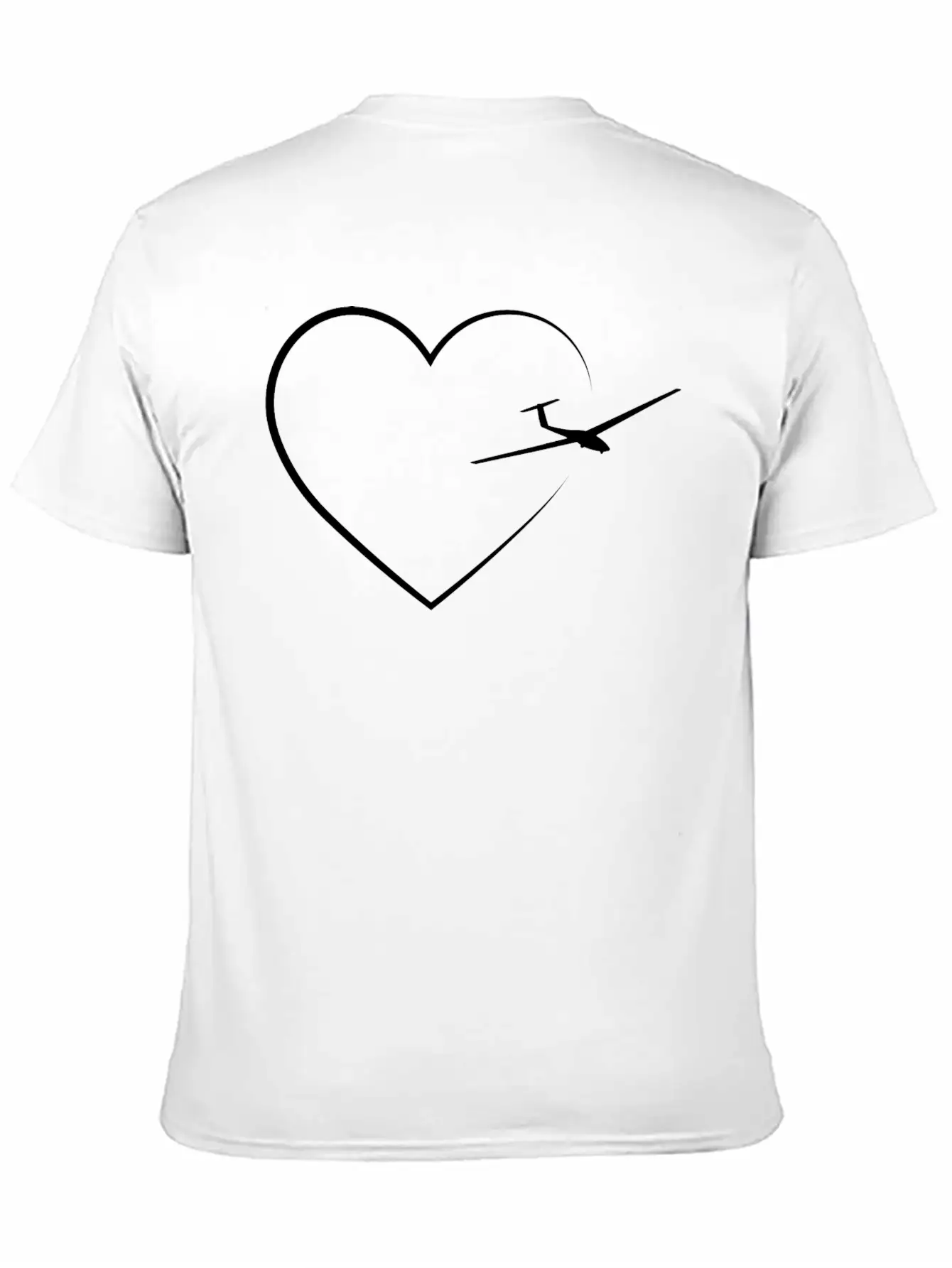 Heart 2 And Sailplane - (B) Timeless Short Sleeve Tee – Comfy And Minimalist Design