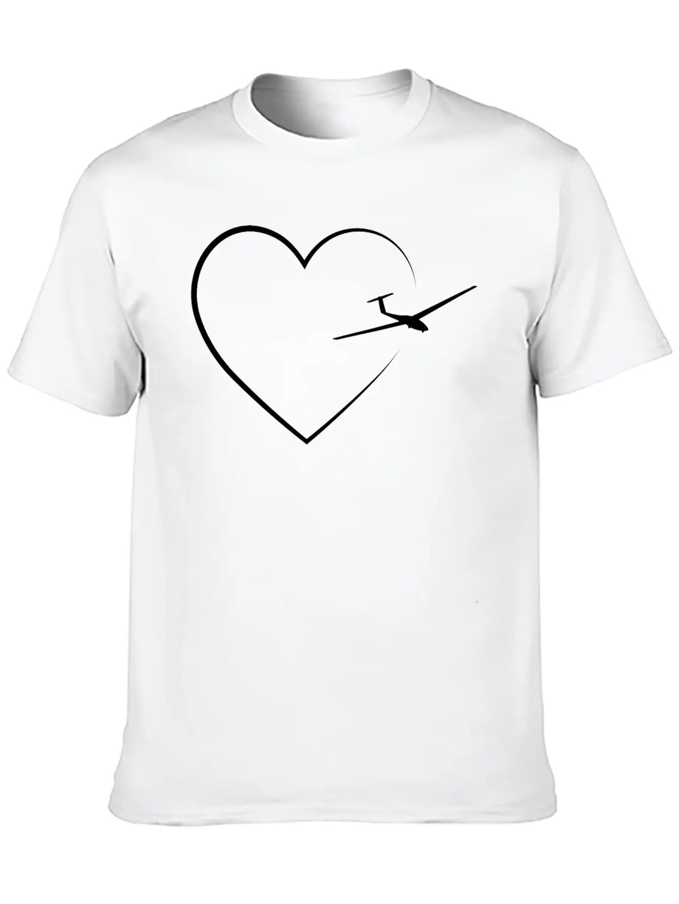 Heart 2 And Sailplane - (B) Timeless Short Sleeve Tee – Comfy And Minimalist Design