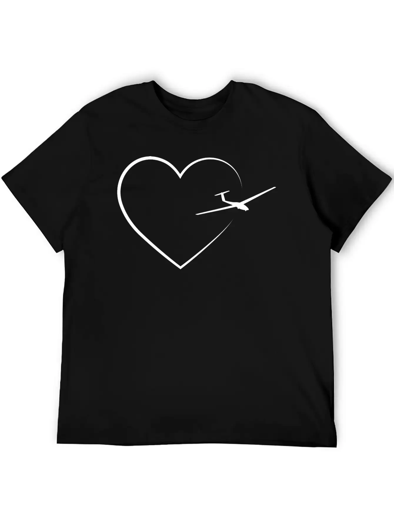 Heart 2 And Sailplane - (B) Timeless Short Sleeve Tee – Comfy And Minimalist Design