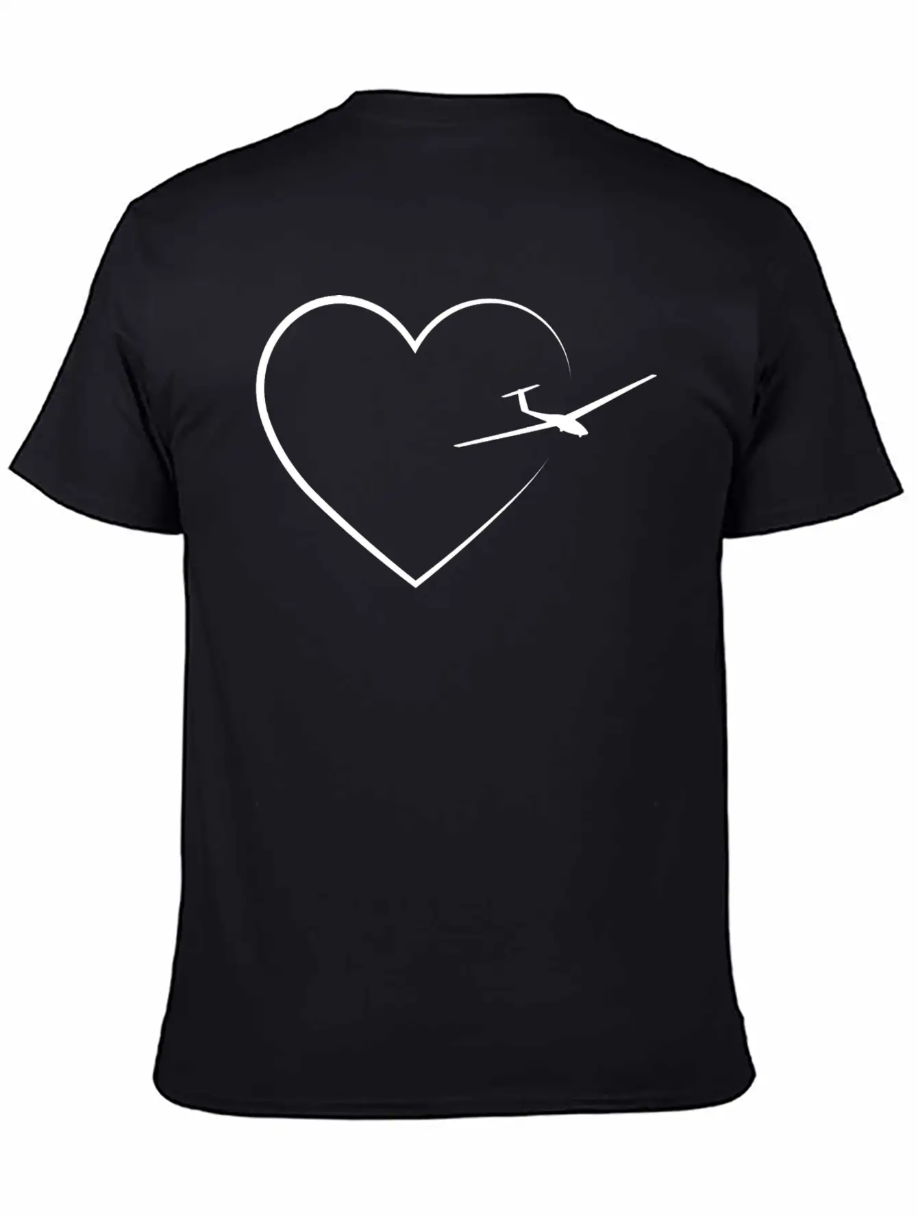 Heart 2 And Sailplane - (B) Timeless Short Sleeve Tee – Comfy And Minimalist Design