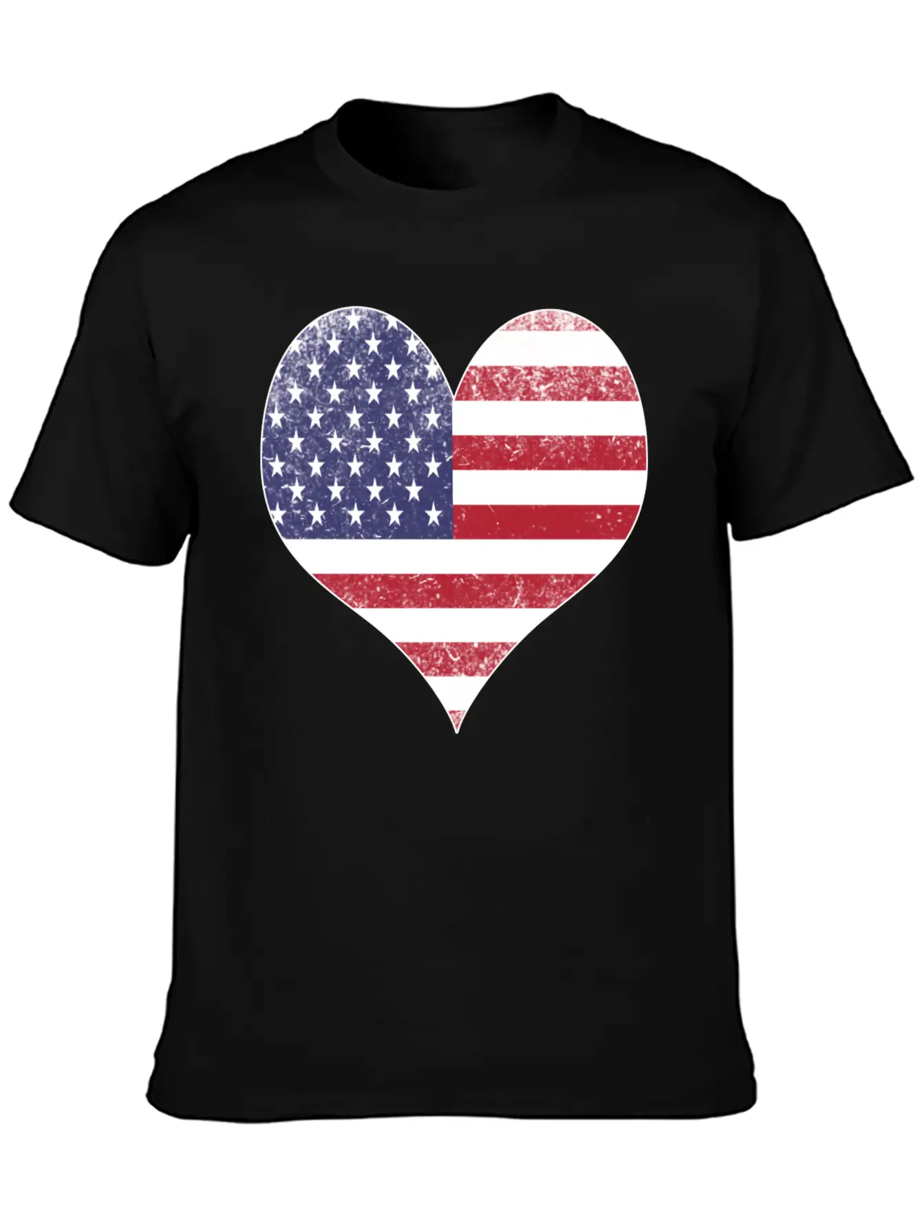 Heart American Flag Timeless Short Sleeve Tee – Comfy And Minimalist Design