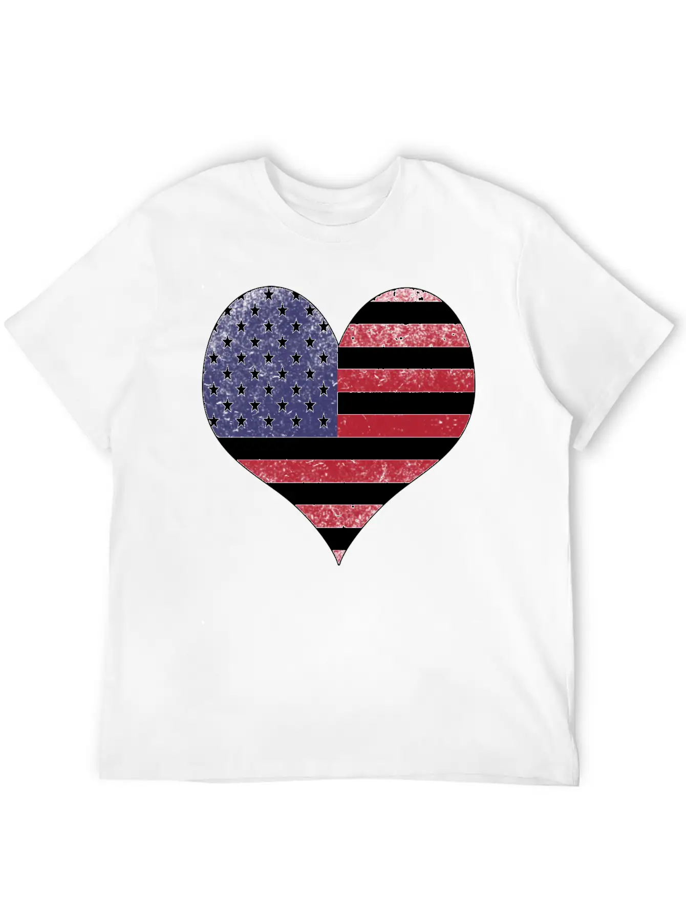 Heart American Flag Timeless Short Sleeve Tee – Comfy And Minimalist Design
