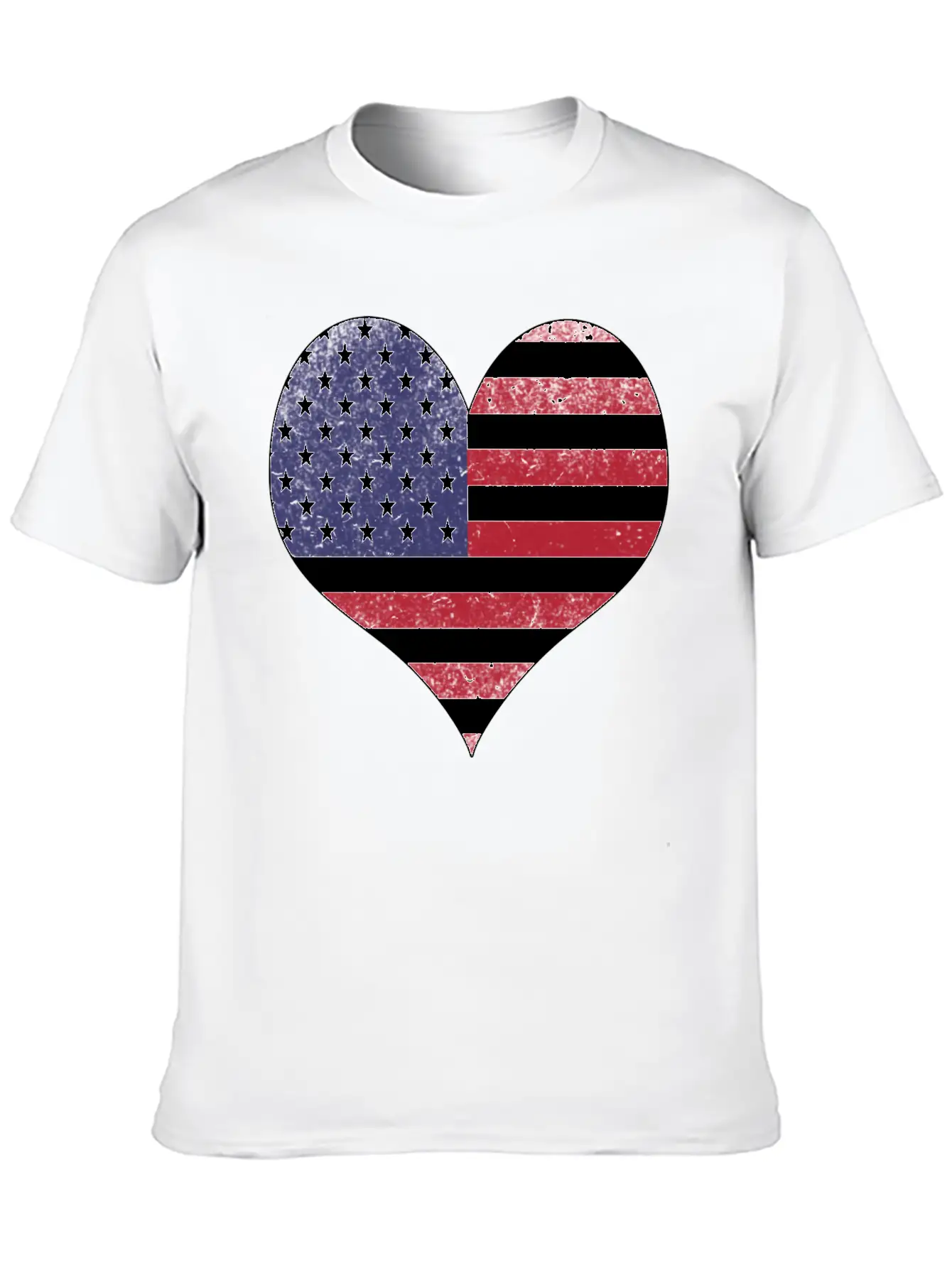 Heart American Flag Timeless Short Sleeve Tee – Comfy And Minimalist Design