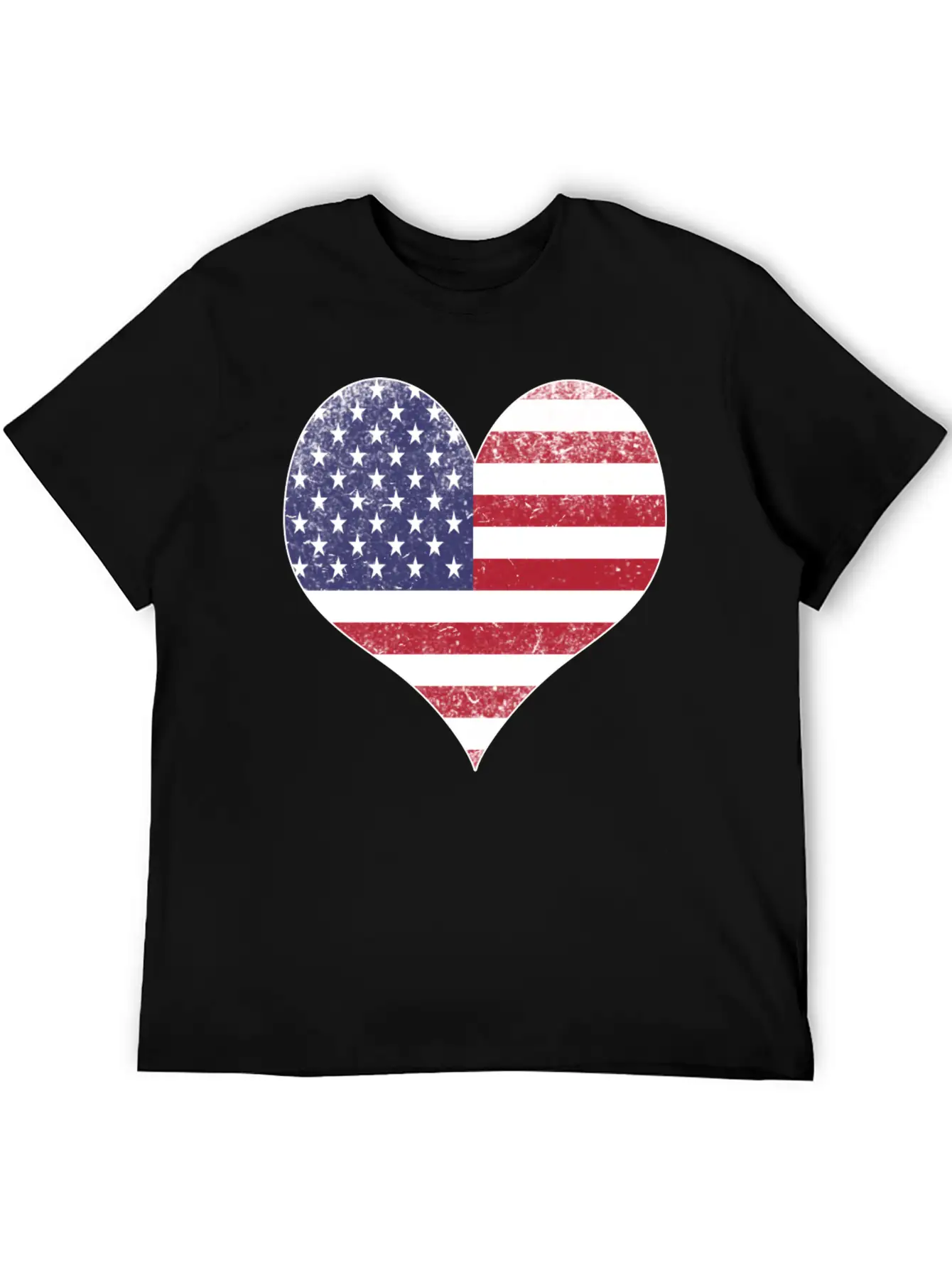 Heart American Flag Timeless Short Sleeve Tee – Comfy And Minimalist Design