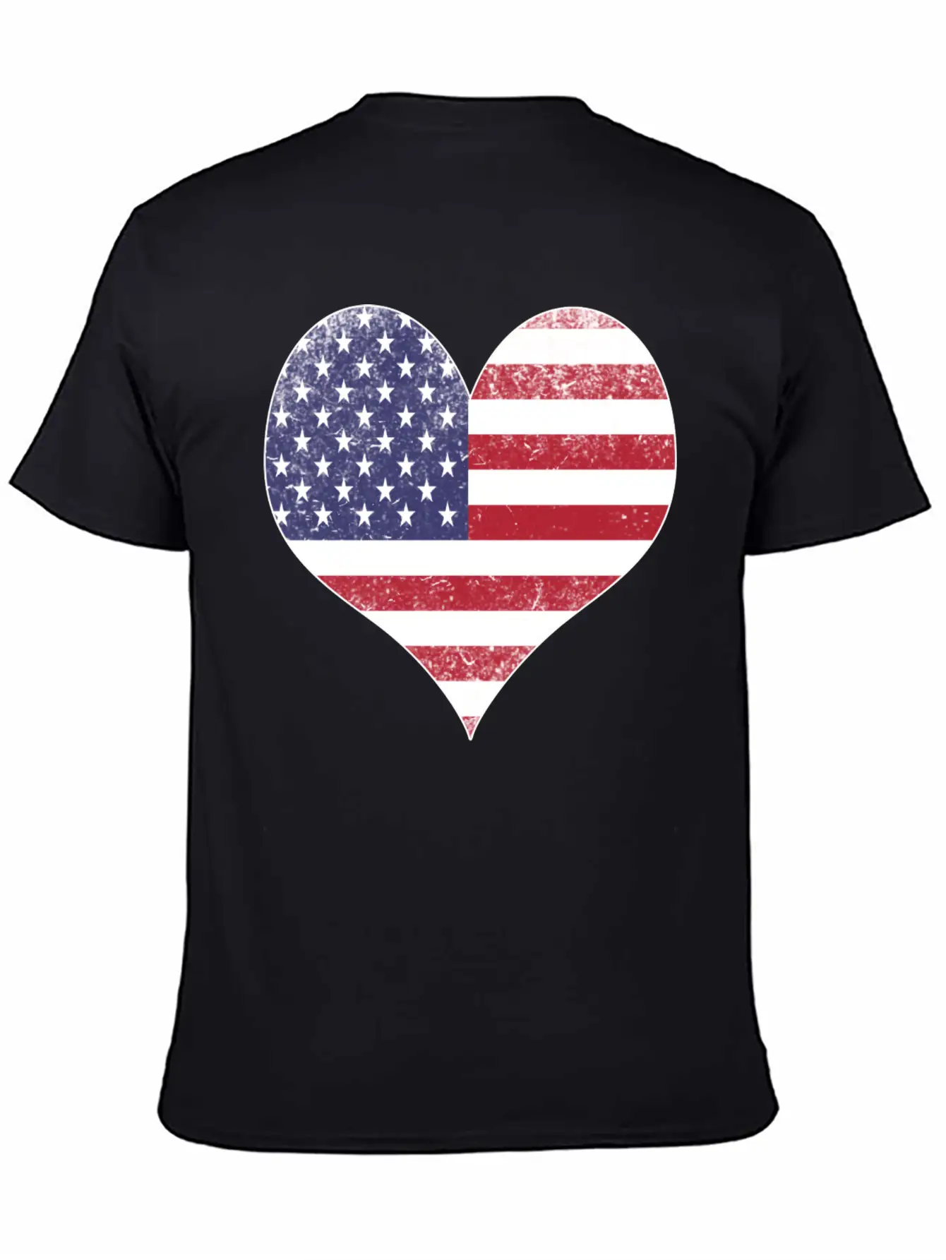 Heart American Flag Timeless Short Sleeve Tee – Comfy And Minimalist Design