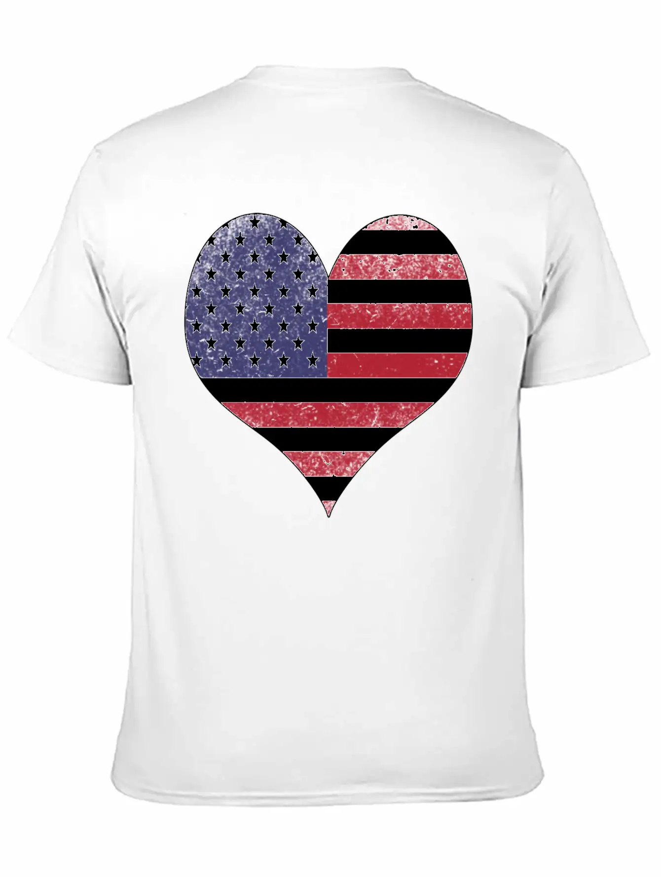 Heart American Flag Timeless Short Sleeve Tee – Comfy And Minimalist Design