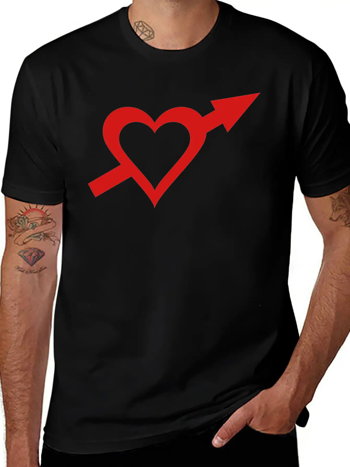 Heart And Arrow Timeless Short Sleeve Tee – Comfy And Minimalist Design