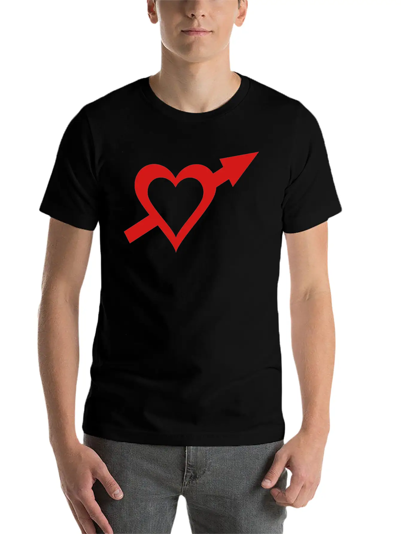 Heart And Arrow Timeless Short Sleeve Tee – Comfy And Minimalist Design
