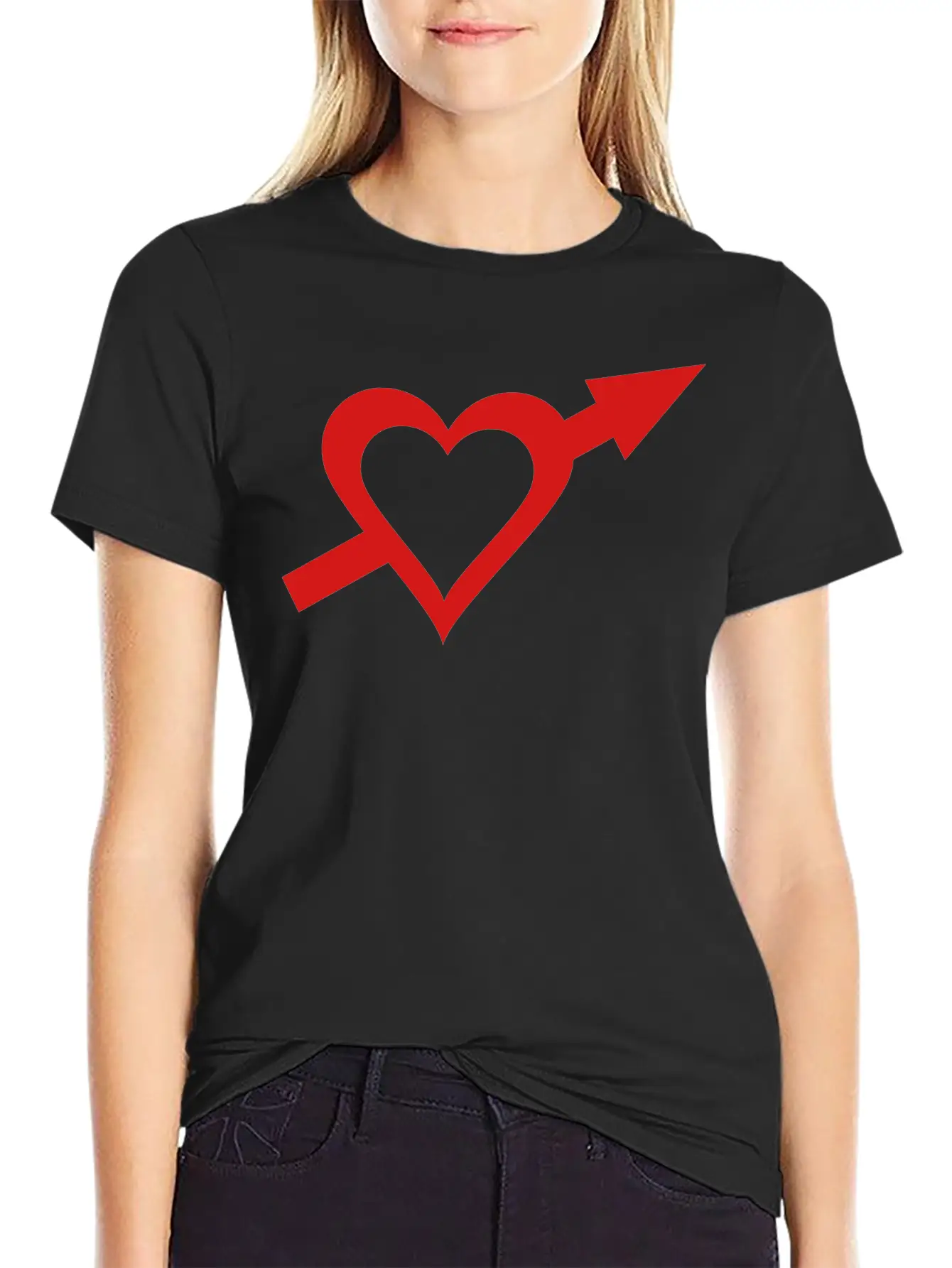 Heart And Arrow Timeless Short Sleeve Tee – Comfy And Minimalist Design