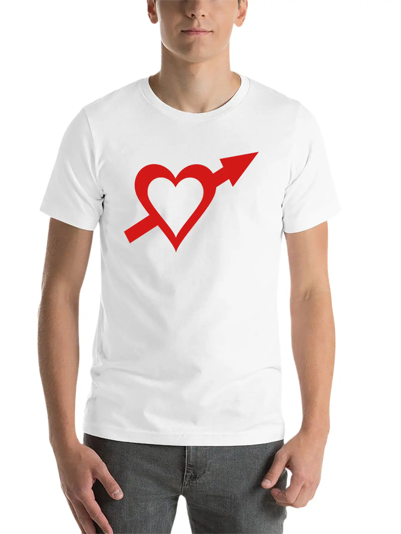 Heart And Arrow Timeless Short Sleeve Tee – Comfy And Minimalist Design