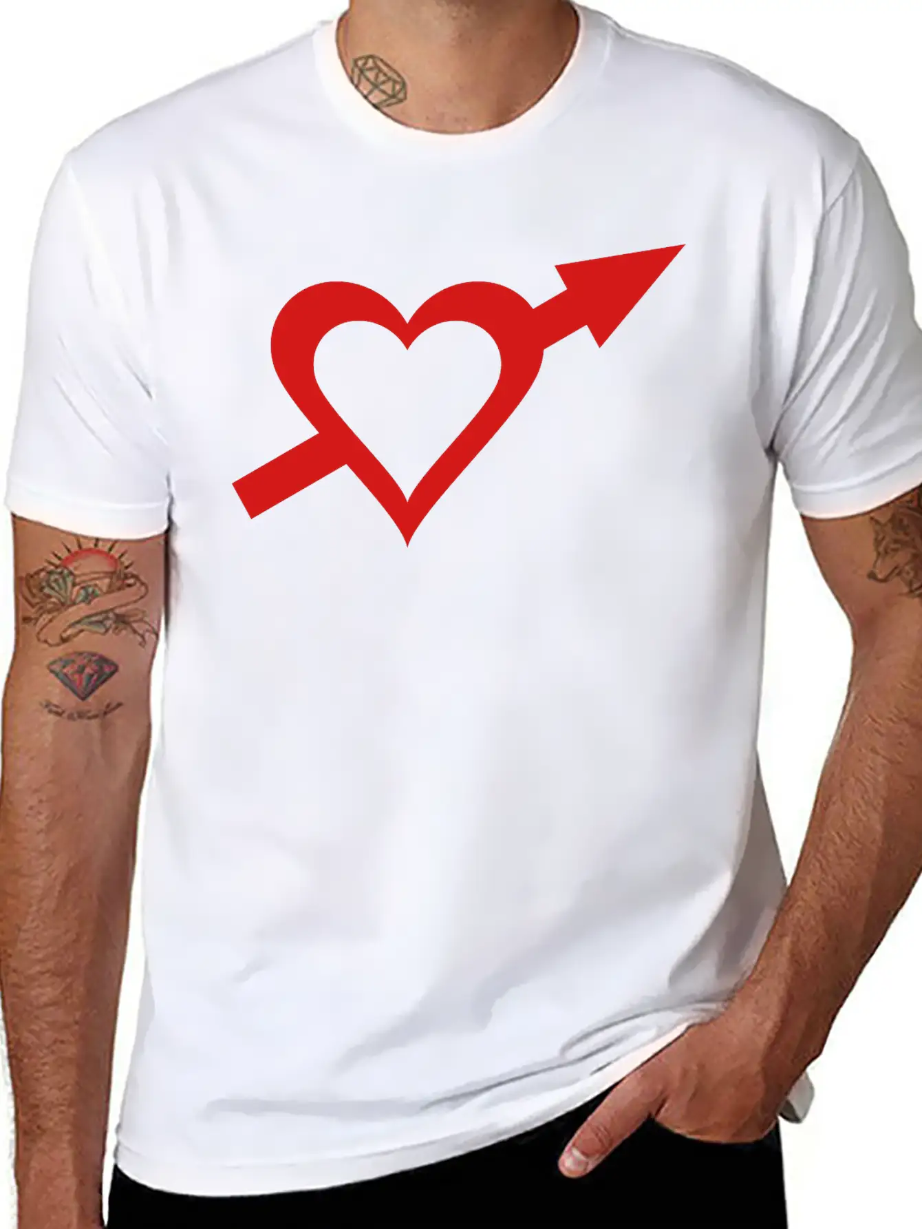 Heart And Arrow Timeless Short Sleeve Tee – Comfy And Minimalist Design