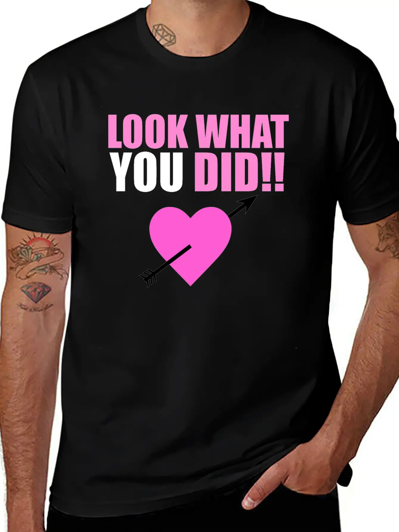 Heart Arrow Valentine Unisex Short Sleeve Soft Cotton T-Shirt – Casual Everyday Wear