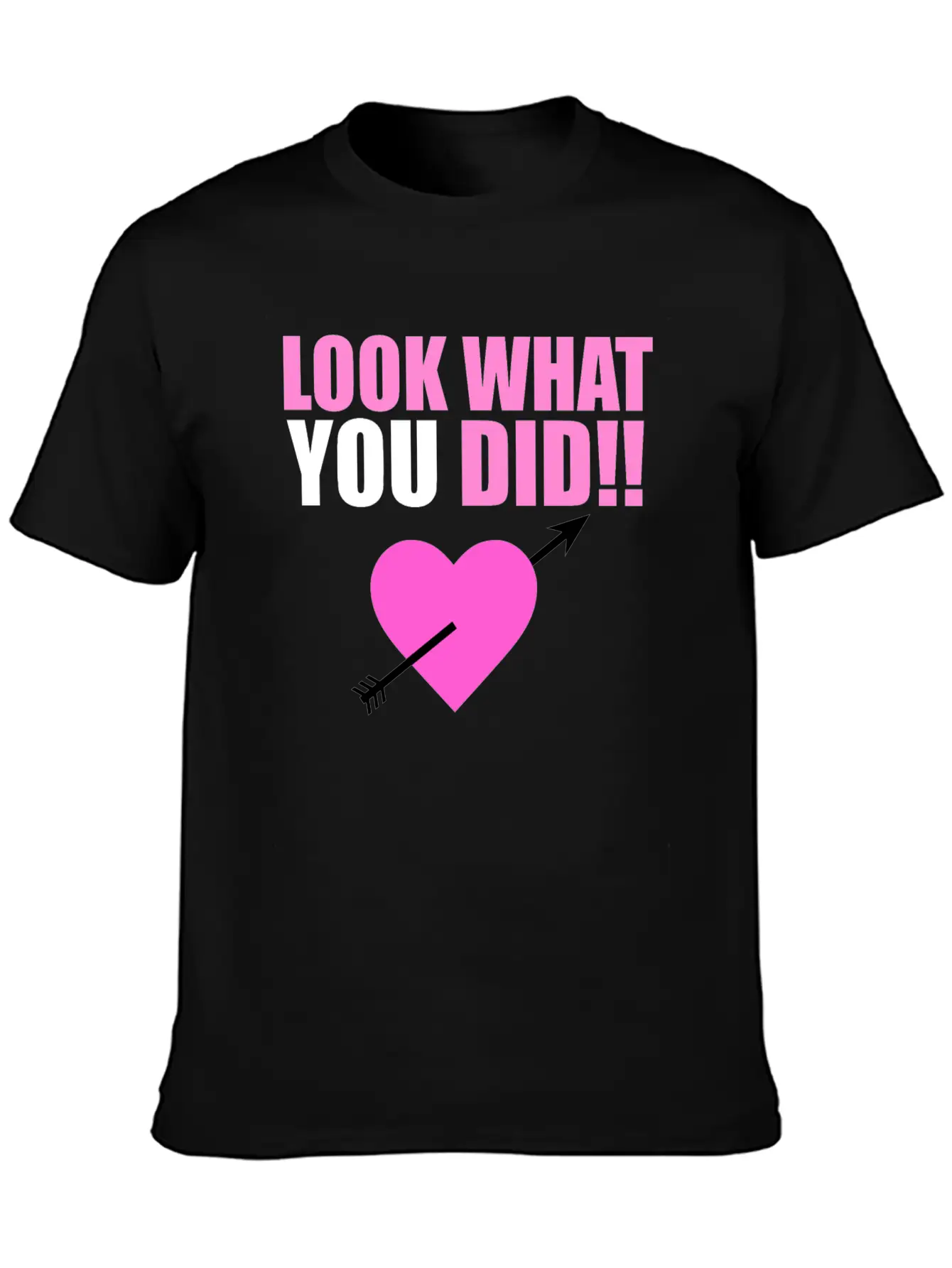 Heart Arrow Valentine Unisex Short Sleeve Soft Cotton T-Shirt – Casual Everyday Wear